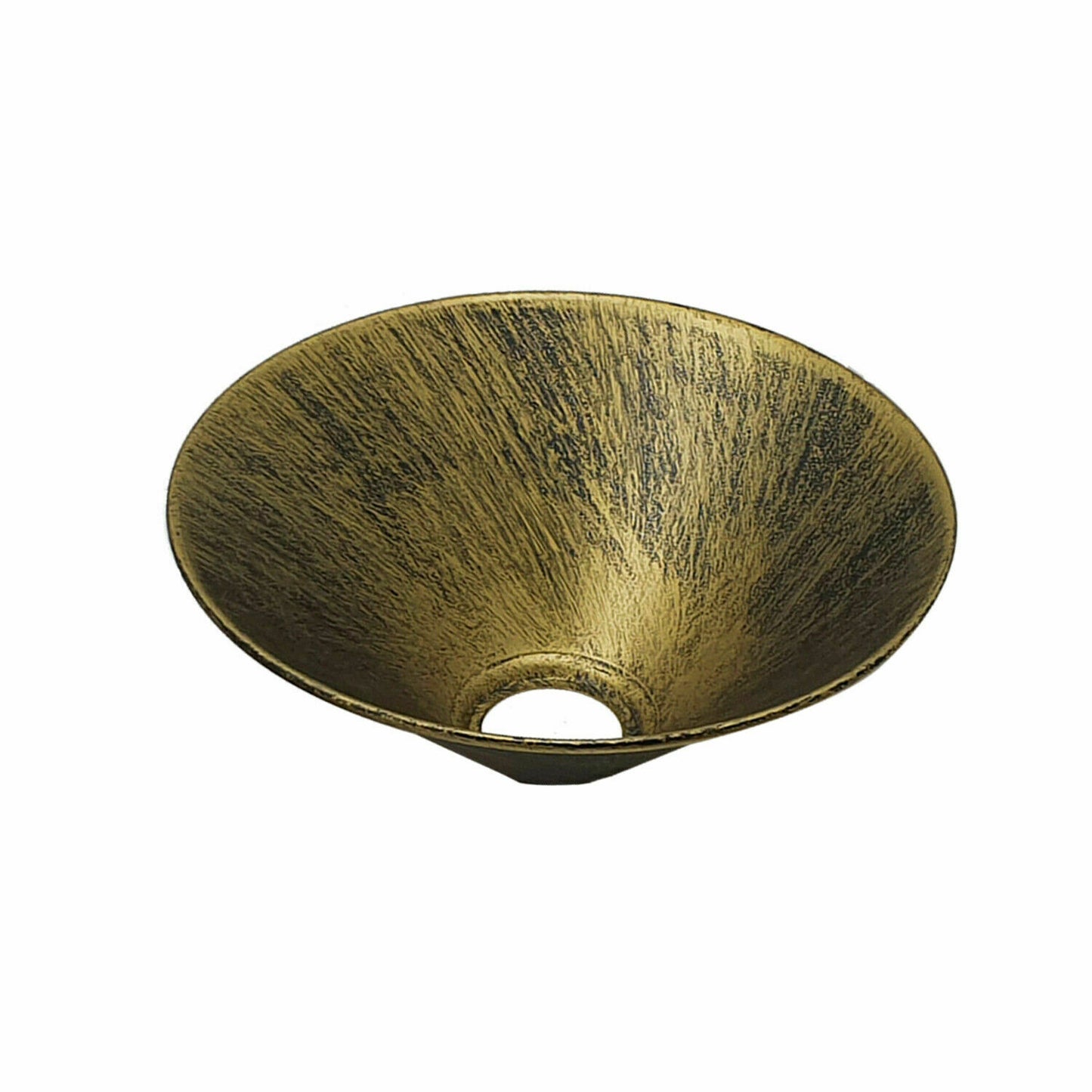 brushed brass cone lamp shade .JPG