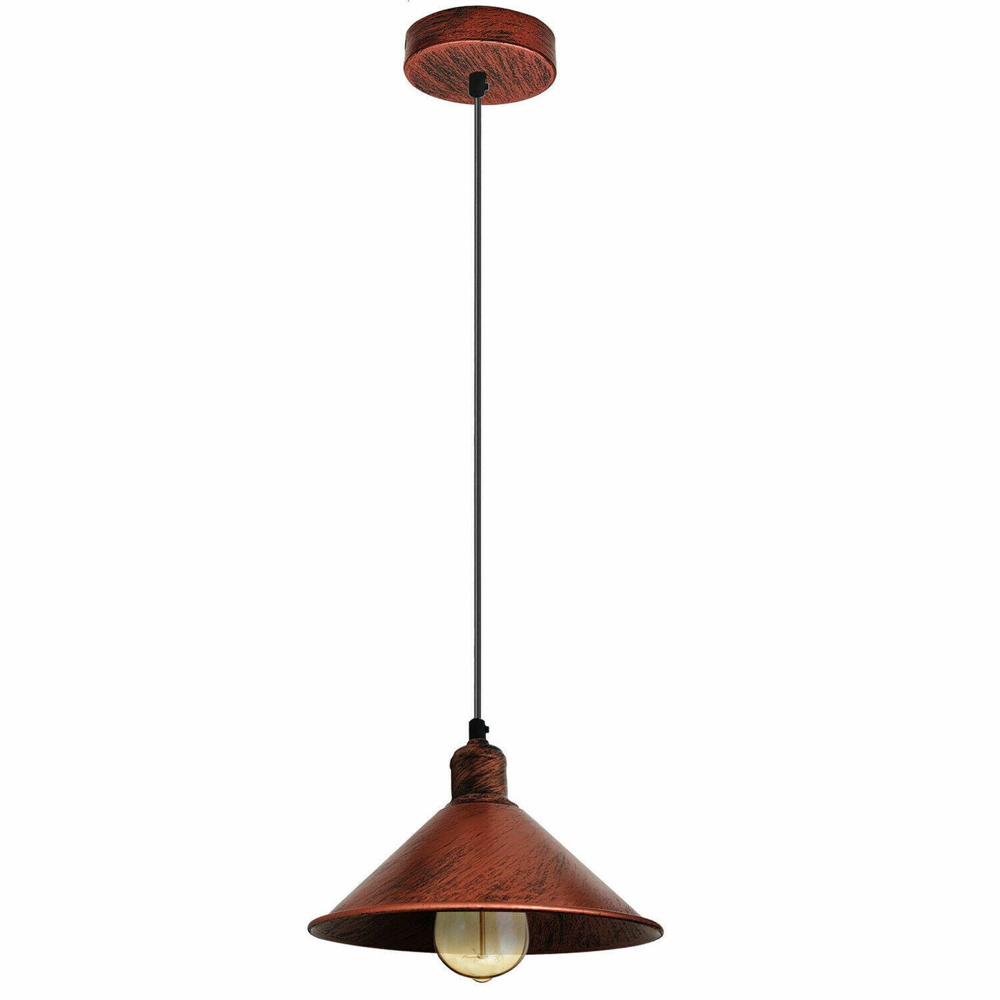 Rustic lamp shade pendant light
