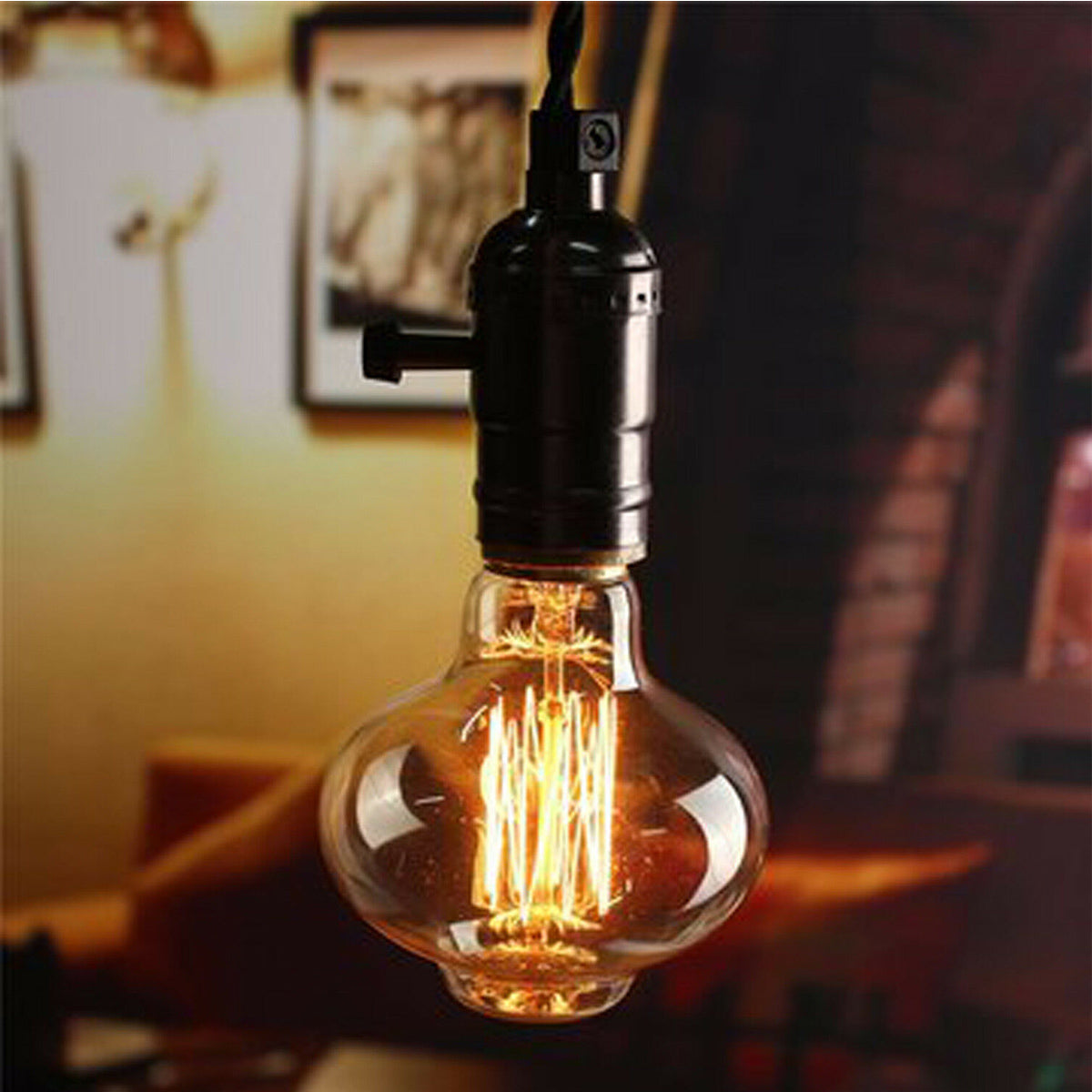 E26 MushRoom 60W Vintage Retro Industrial Filament Bulb 3 Pack
