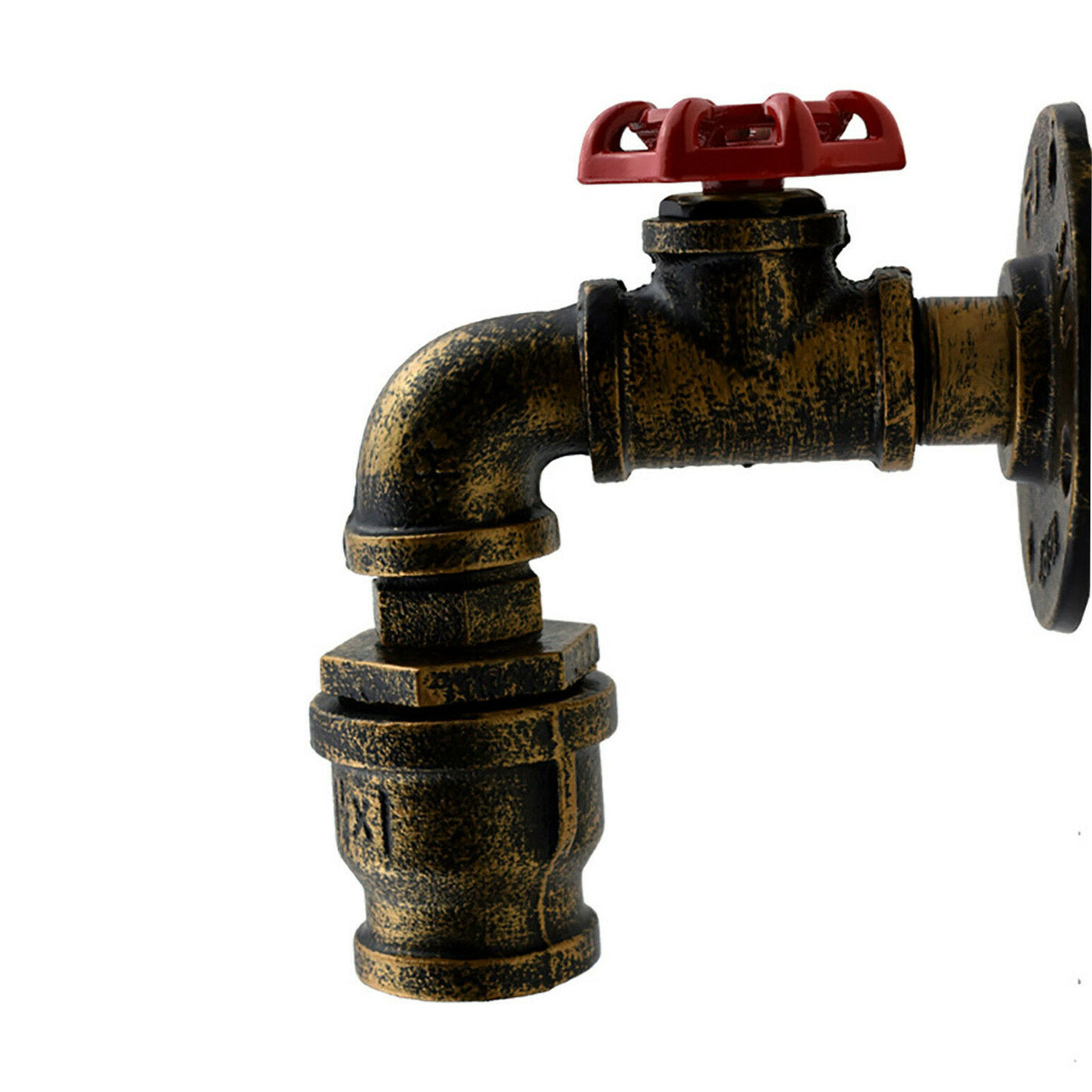 Brushed Copper Single Head water pipe wall light.JPG