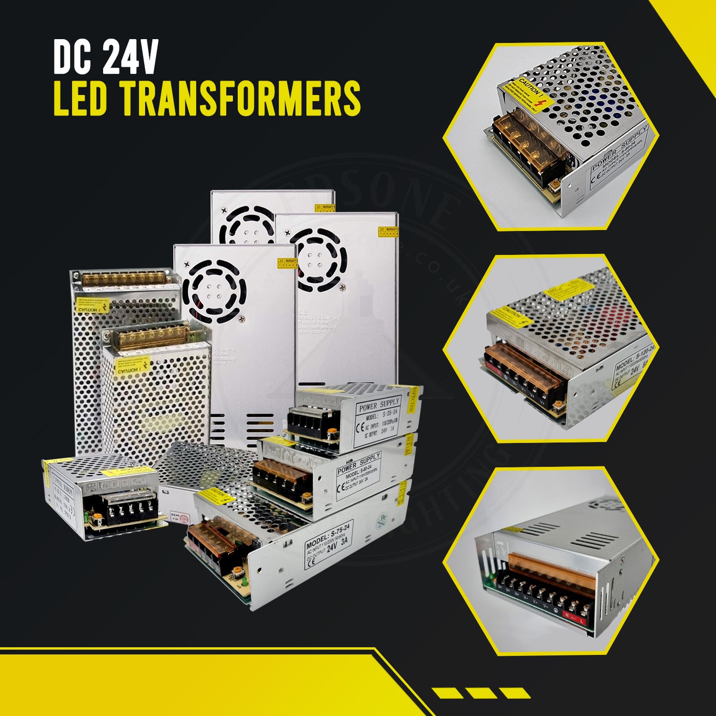 DC 24V 2.5 Amp Switching Power Supply for LED Strips CCTV~1022