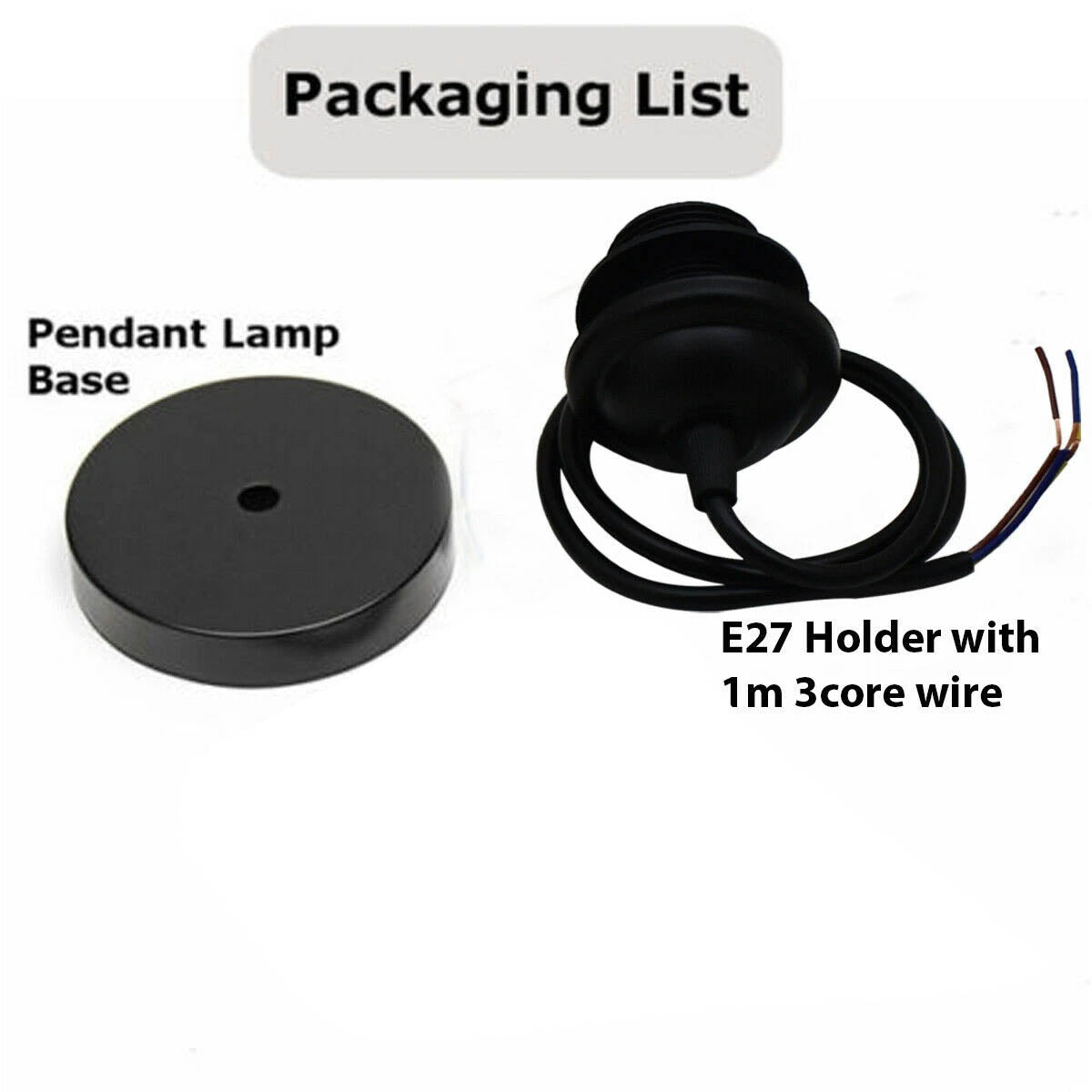 Industrial Black color hanging Pendant Light holder