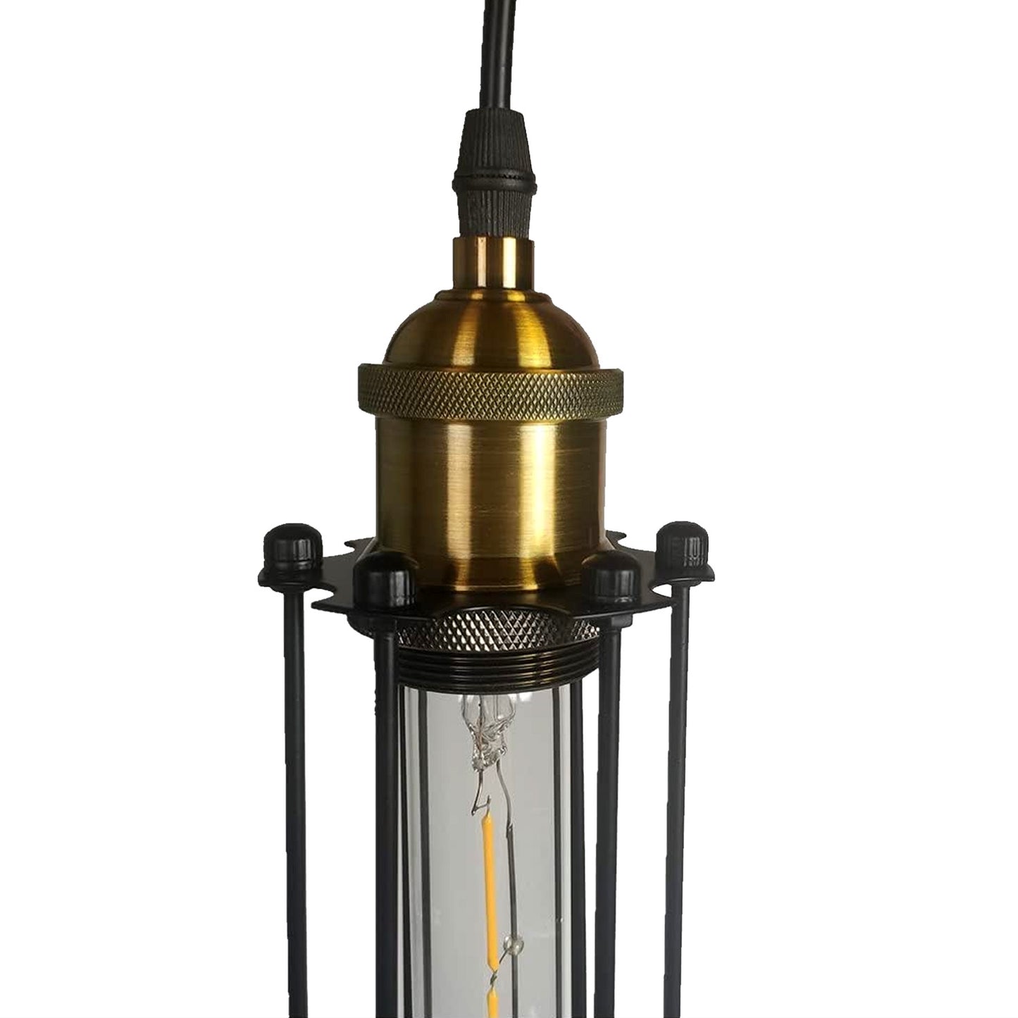 long cage yellow brass holder Pendant Light Hanging Lamp light fixture~1524