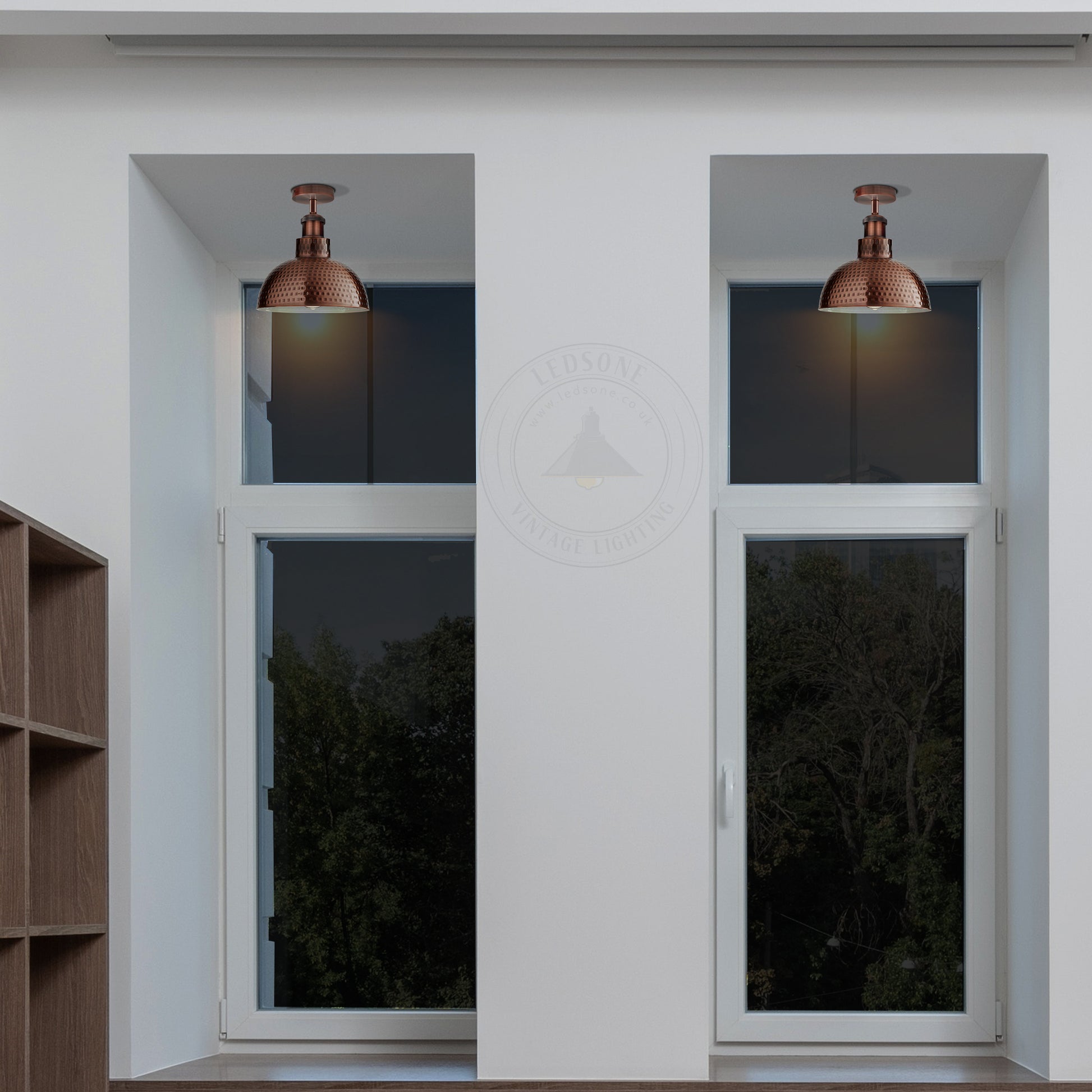 Copper Ceiling Flush Mount Light for foyers - Application image