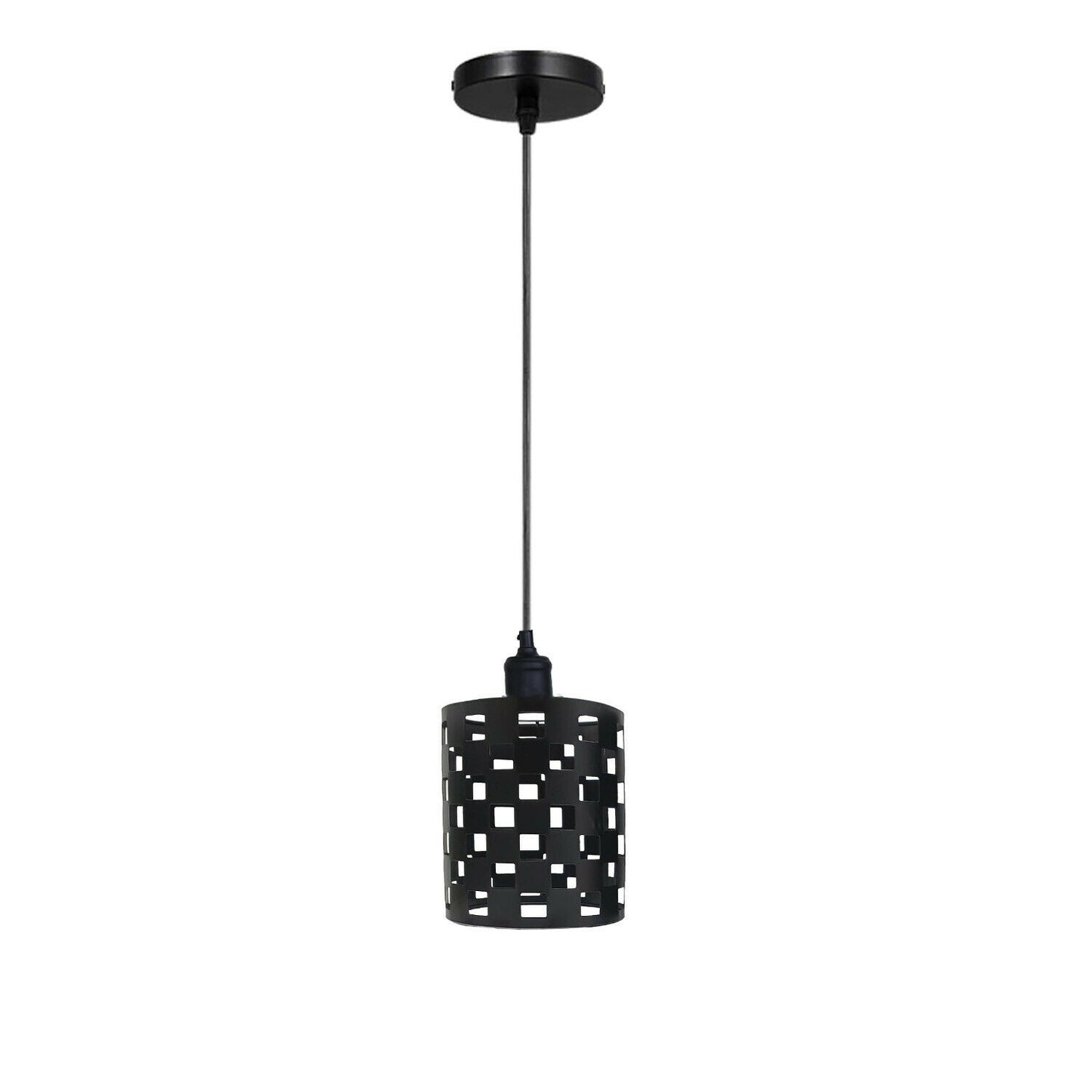 Vintage Metal Barrel Cage Pendant Light Chandelier