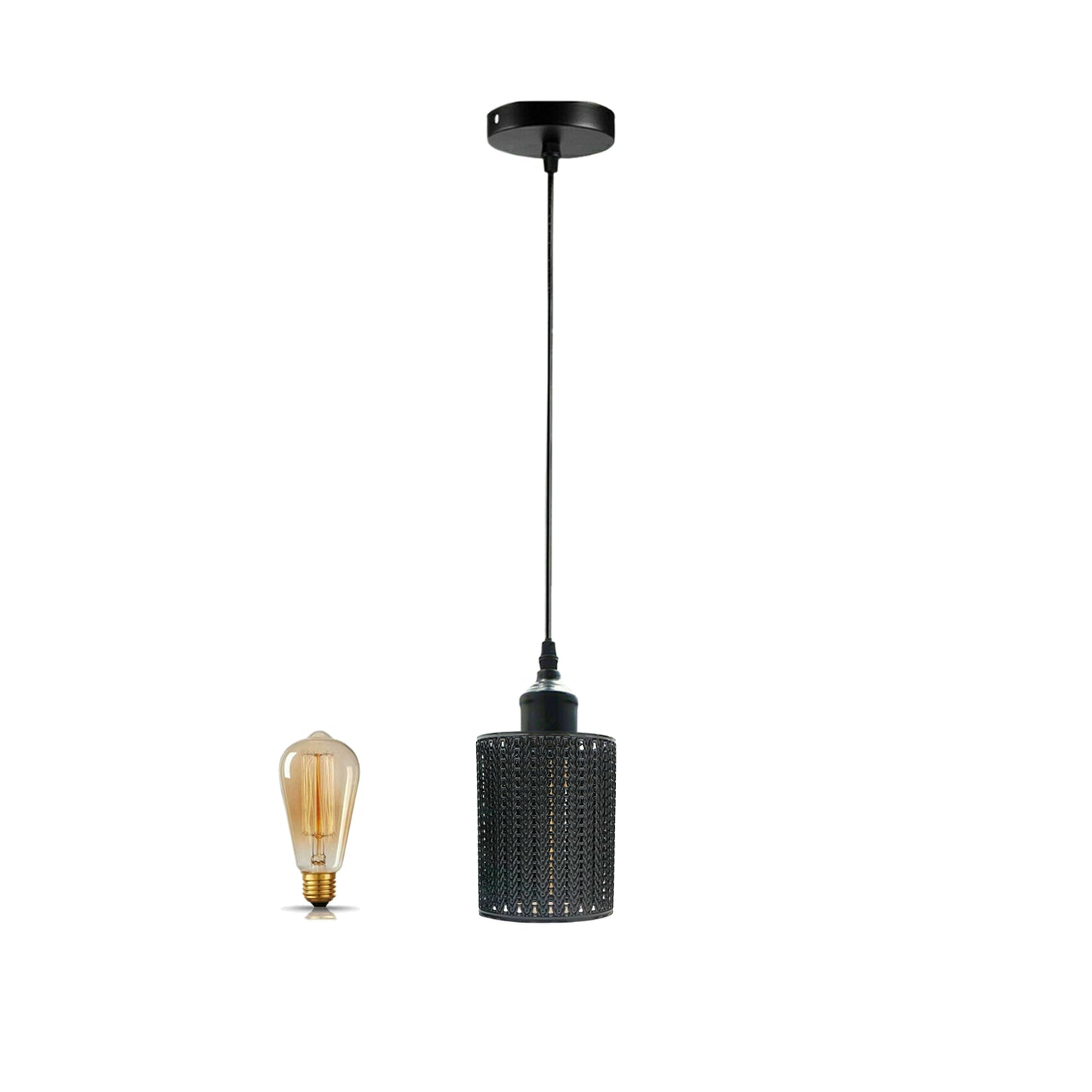 Industrial Cage Chandelier Cylinder Pendant Light Fixture