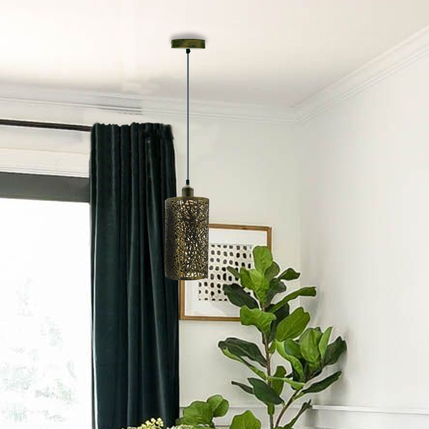 Farmhouse Light Fixtures Cage Pendant Light