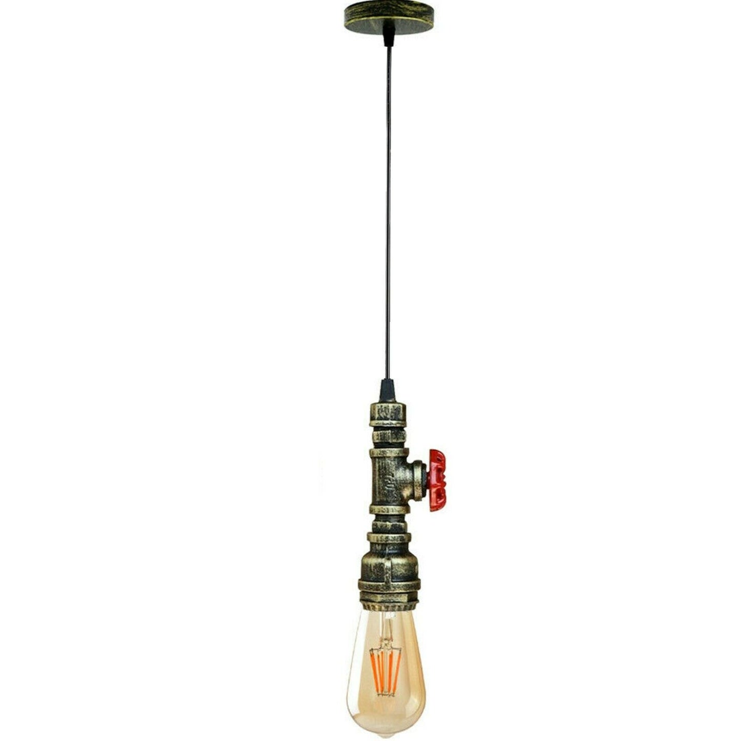 Industrial Steampunk Water Pipe Pendant Light