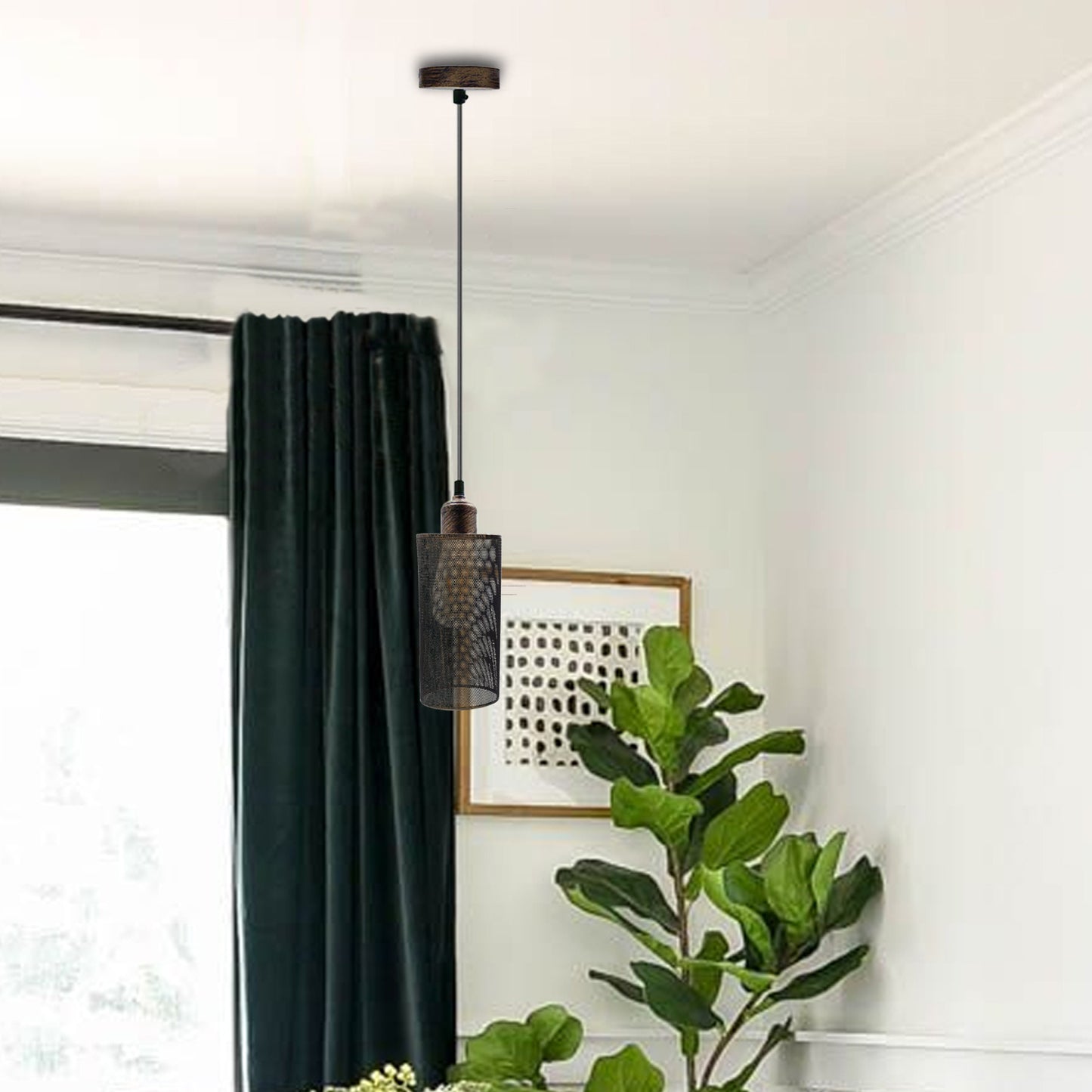 Metal Cage Pendant Light Fixture - Application image
