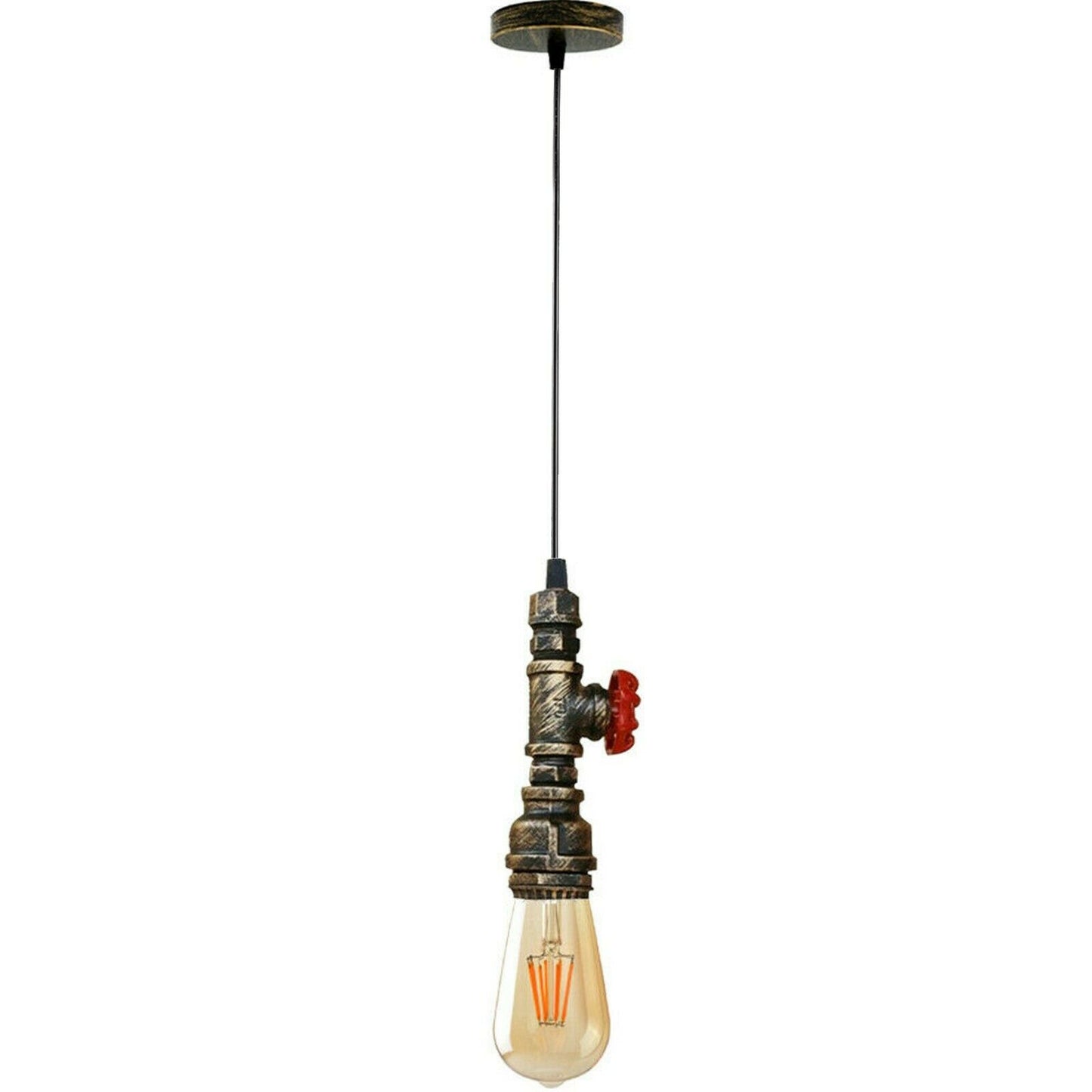 Industrial Steampunk Water Pipe Pendant Light