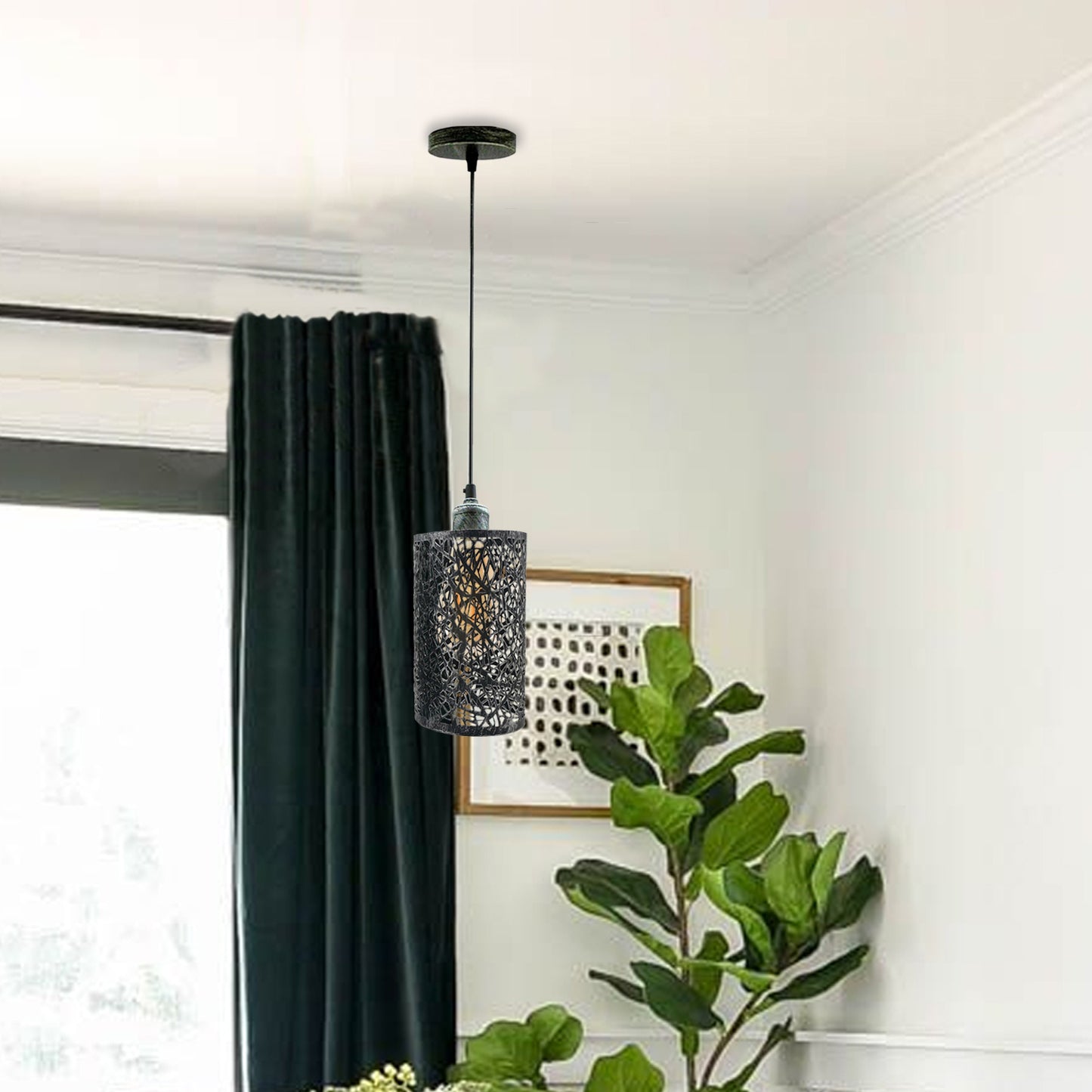 Farmhouse Light Fixtures Cage Pendant Light