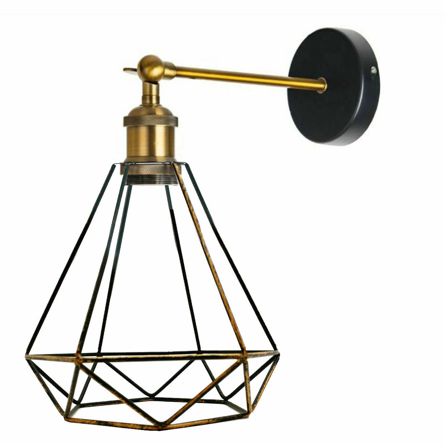 Industrial Geometric Cage Wall Sconce Lamp