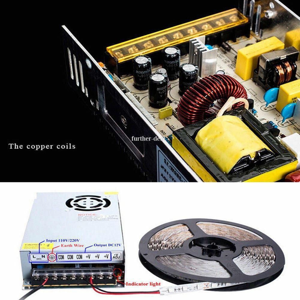 Adjustable DC Power Voltage Converter AC to DC Power Supply Transformer Enclosed Power Supplies 12V S 360 12