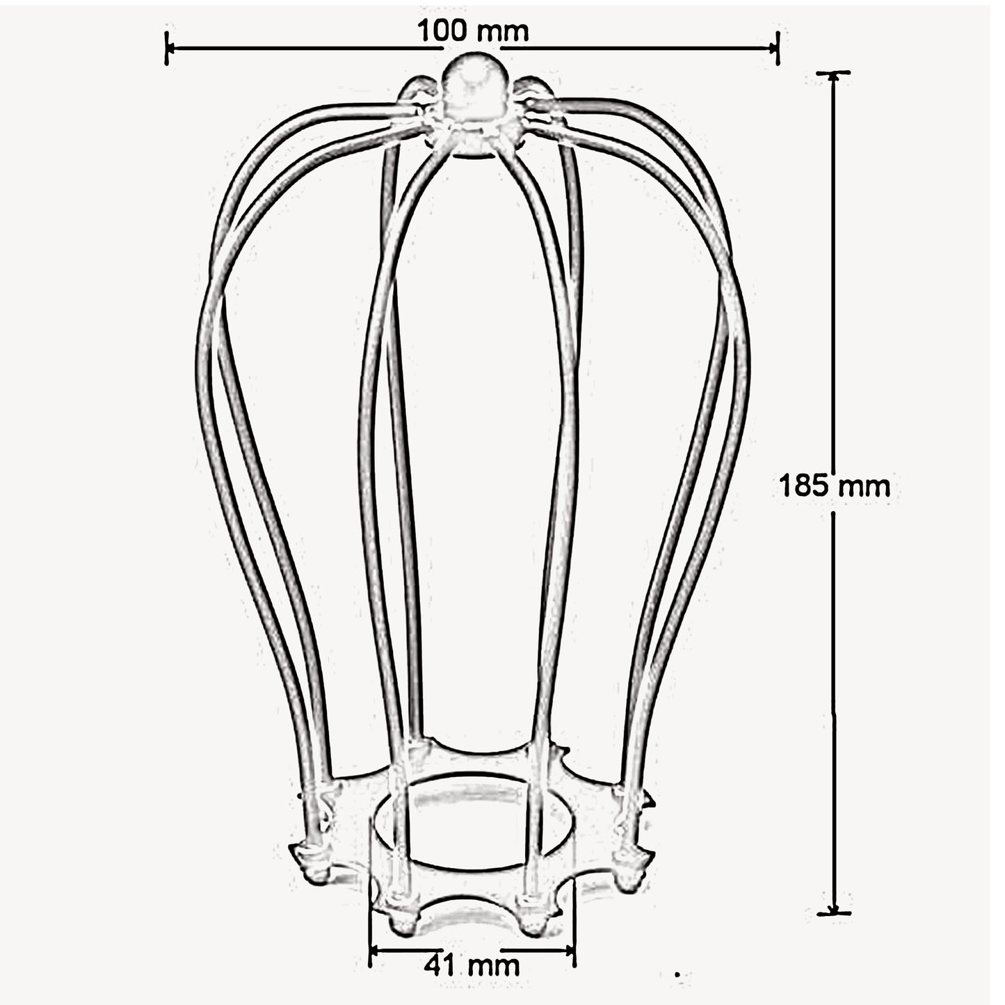 Rustic State Balloon Design Metal Light Cage Gold~1222