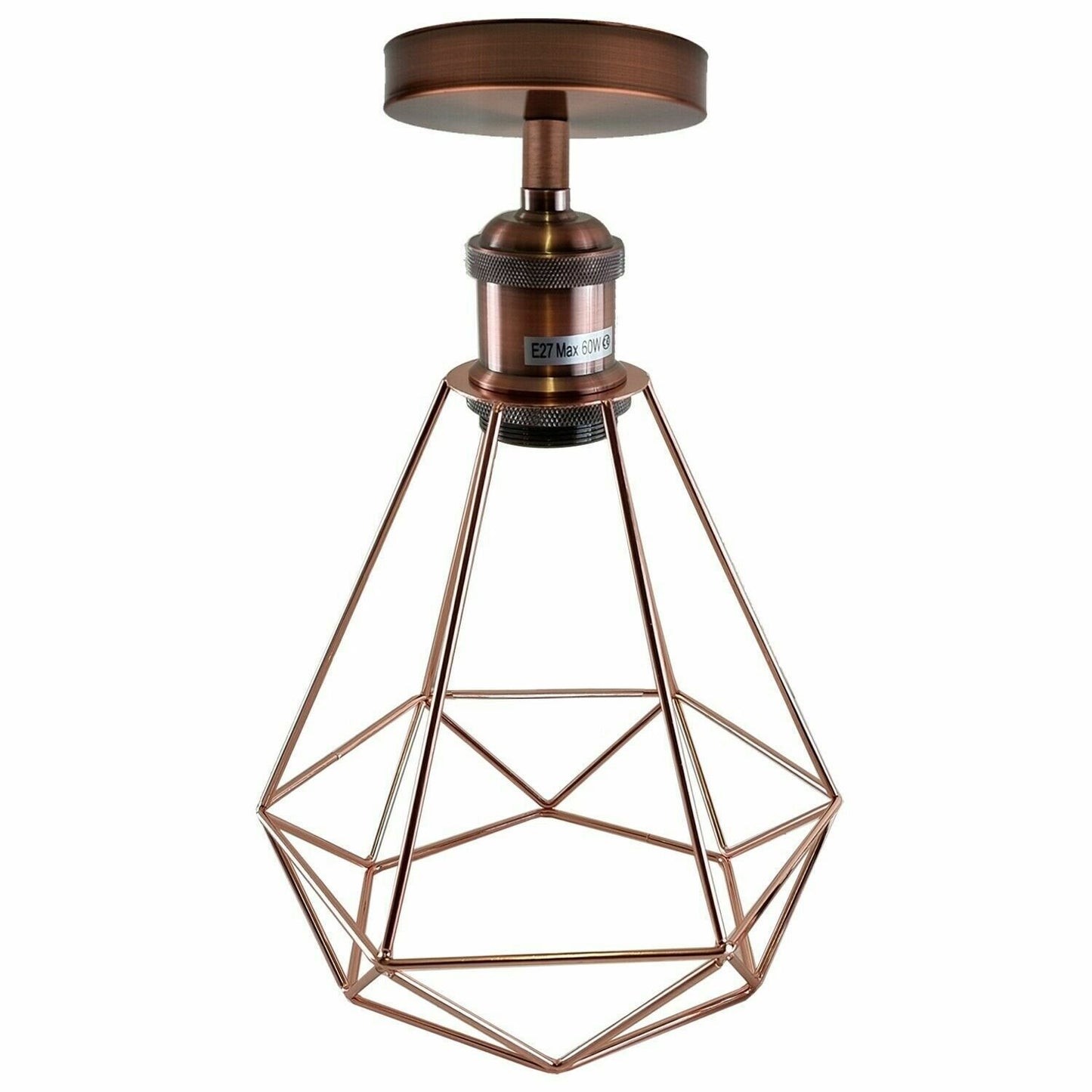 Diamond Wire Cage Flush Mount Lights