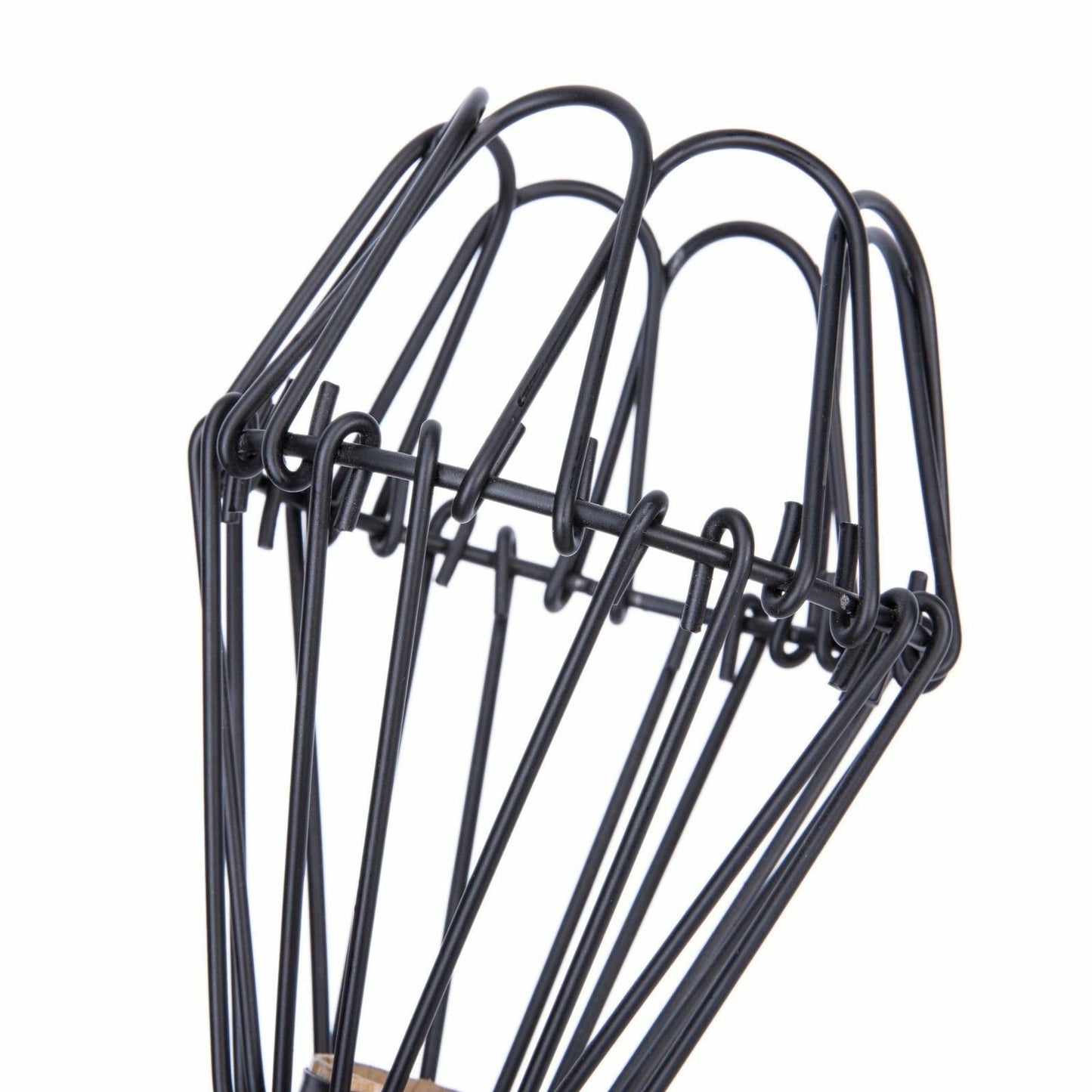 Water Lily Shape Black Colour Easy Fit Pendant Light Shade Metal Wire Cage~1535