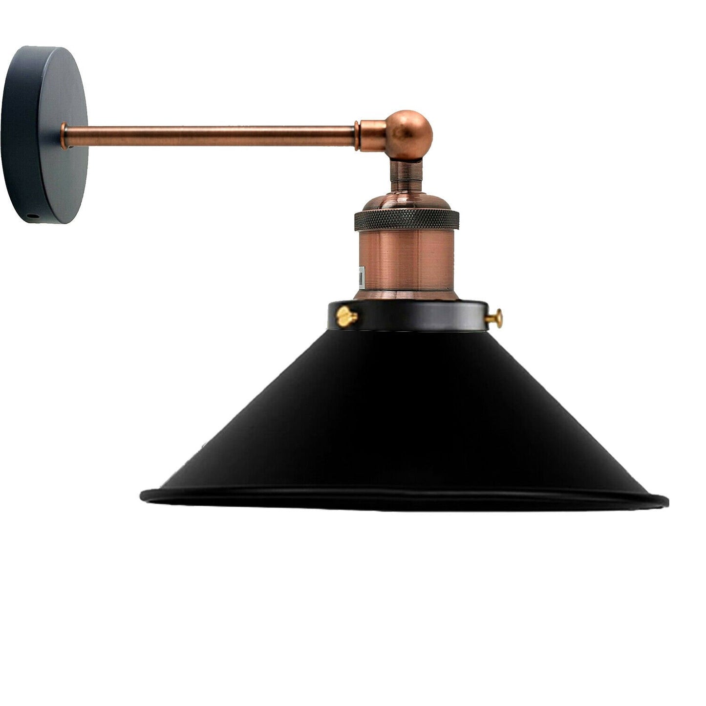 Black Metal Cone Wall Scones Lamp.JPG