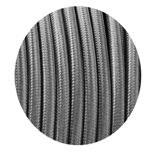 2-Core Electrical Round Cable with Grey Color fabric finish