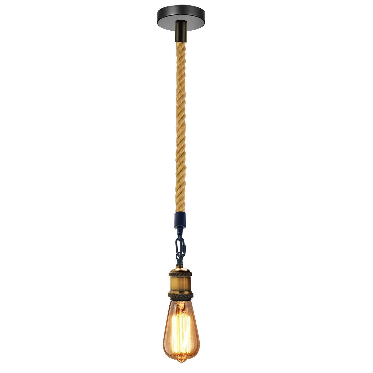 Industrial Hemp Rope Pendant Light cord