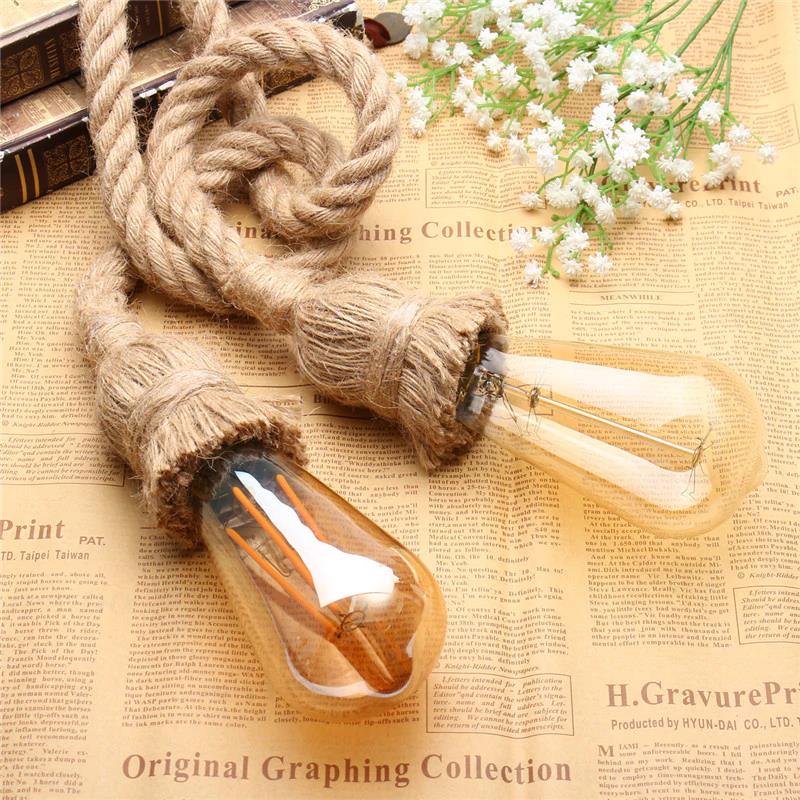 Industrial Twisted Rope Pendant Light holder
