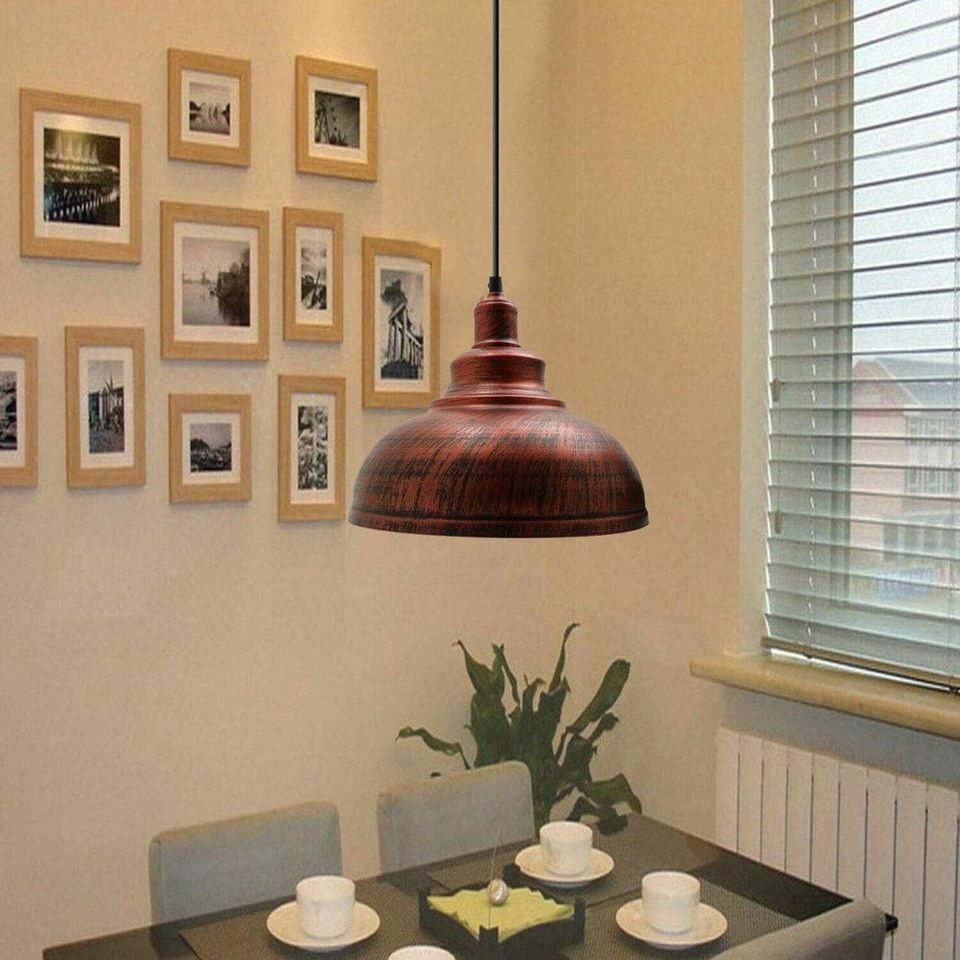 Vintage Dome-Shape Hanging Pendant Light