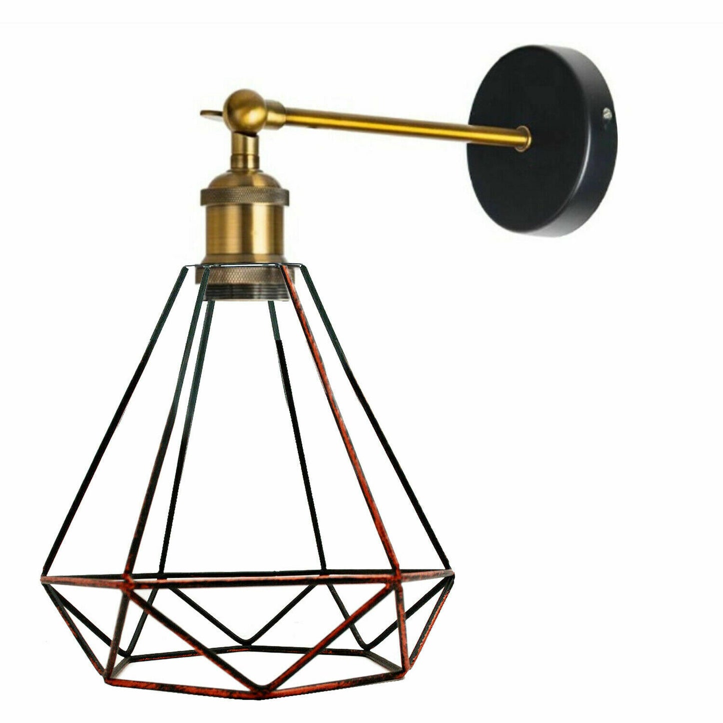 Industrial Geometric Cage Wall Sconce Lamp