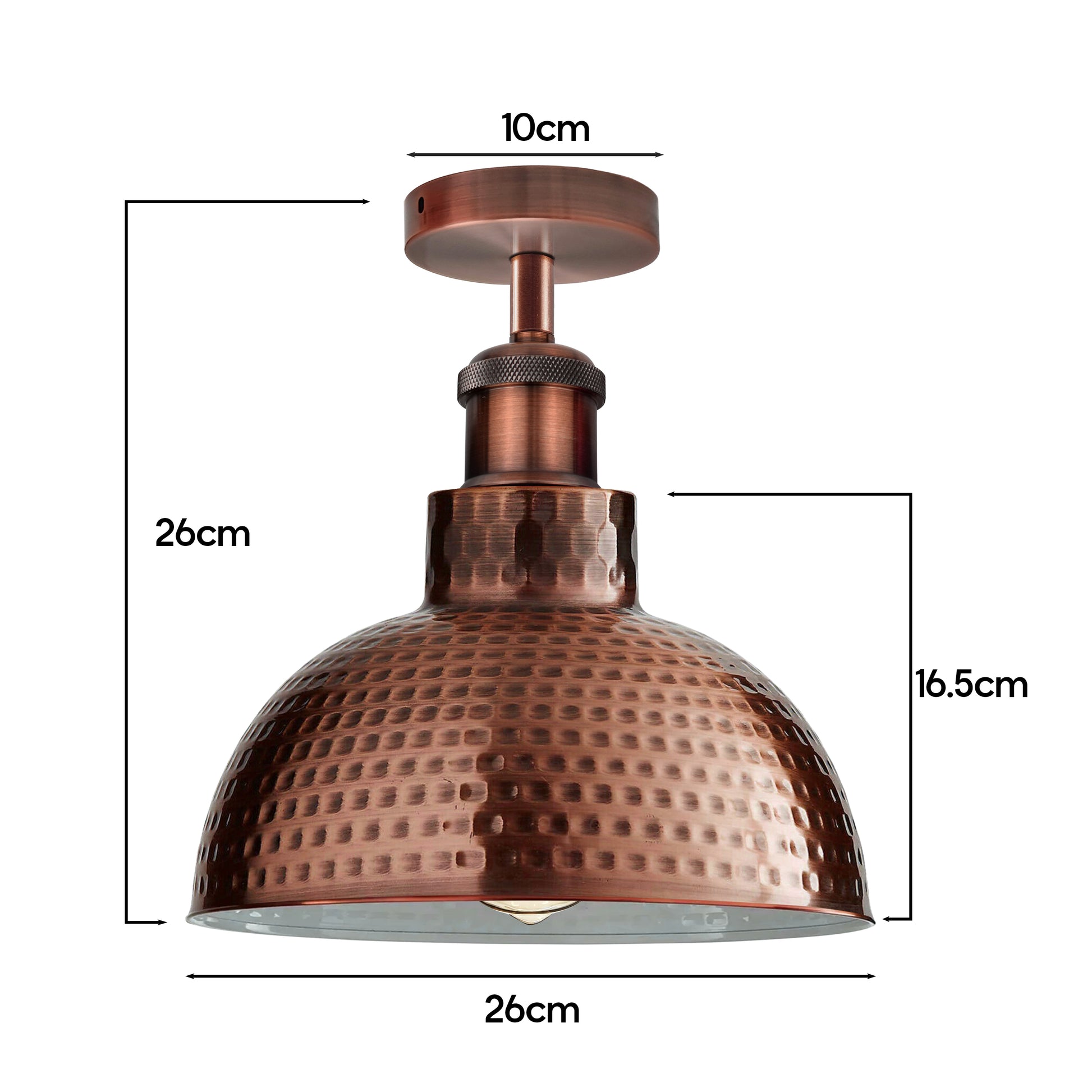 Copper Ceiling Flush Mount Light - size image