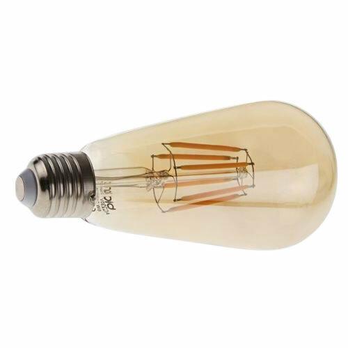 ST64 8W LED Edison Bulb Warm White Dimmable E26 Vintage LED Filament Light Bulb