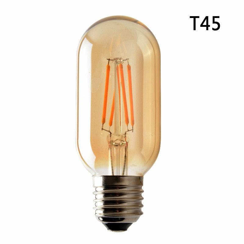 T45 4W LED Edison Bulb Warm White Dimmable E26 Vintage LED Filament Light Bulb