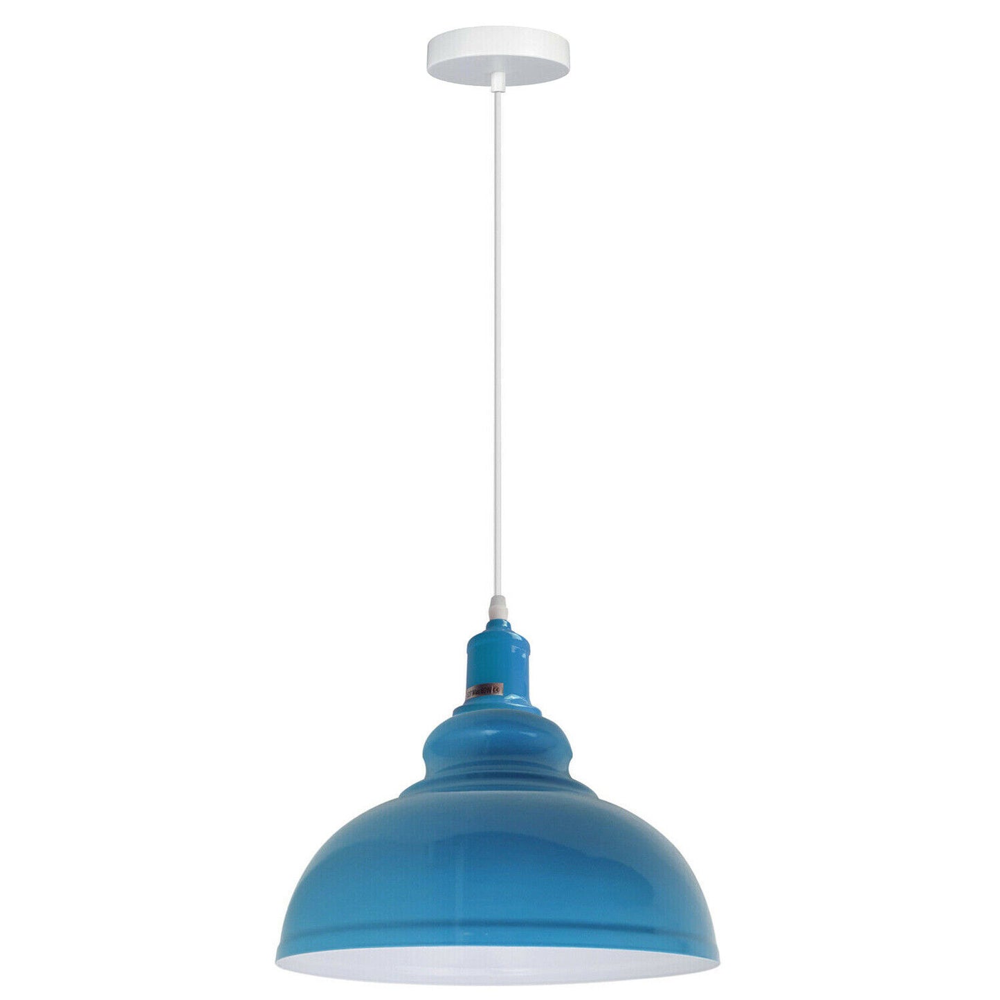 Industrial Metal Curvy Hanging Pendant Light