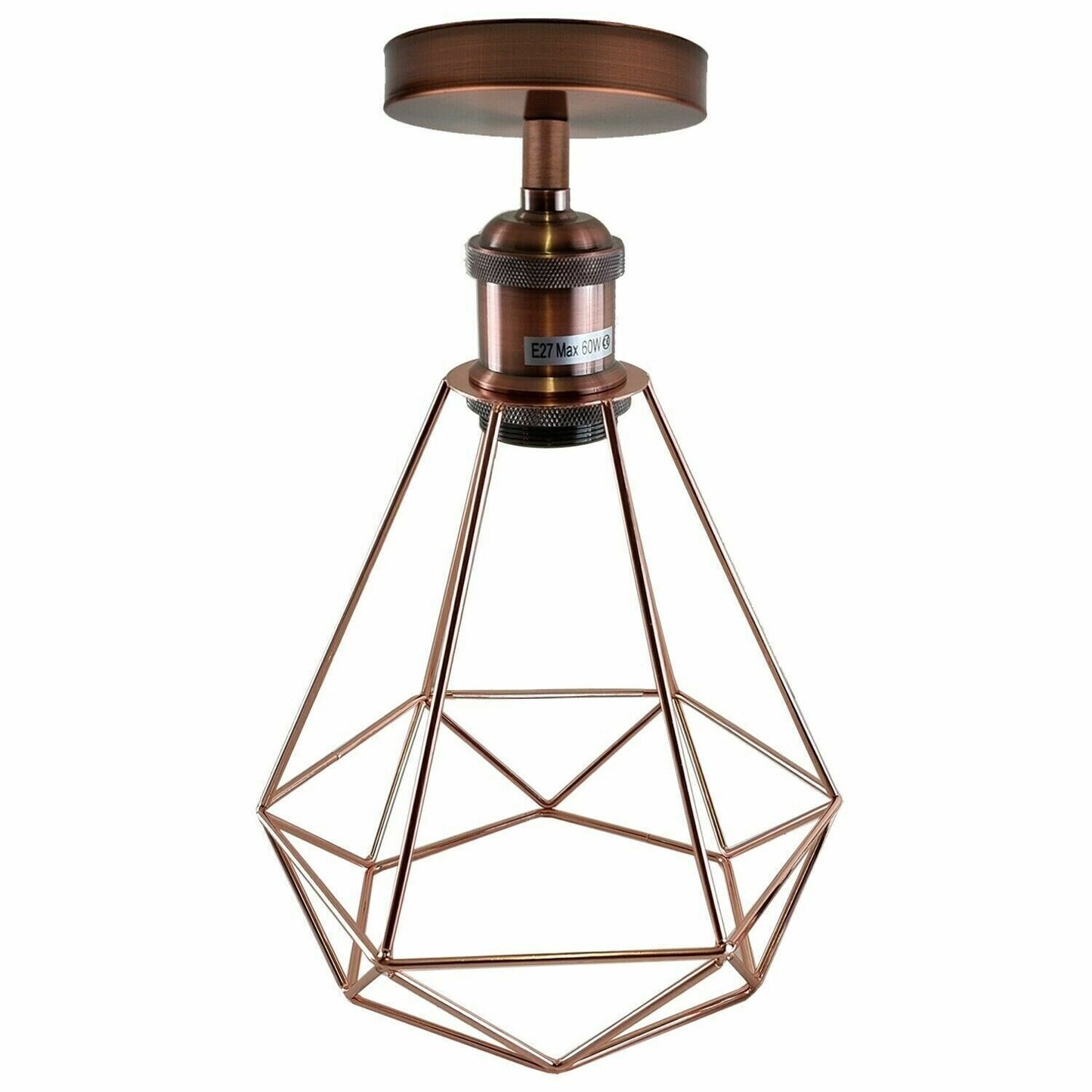 Diamond Wire Cage Flush Mount Lights