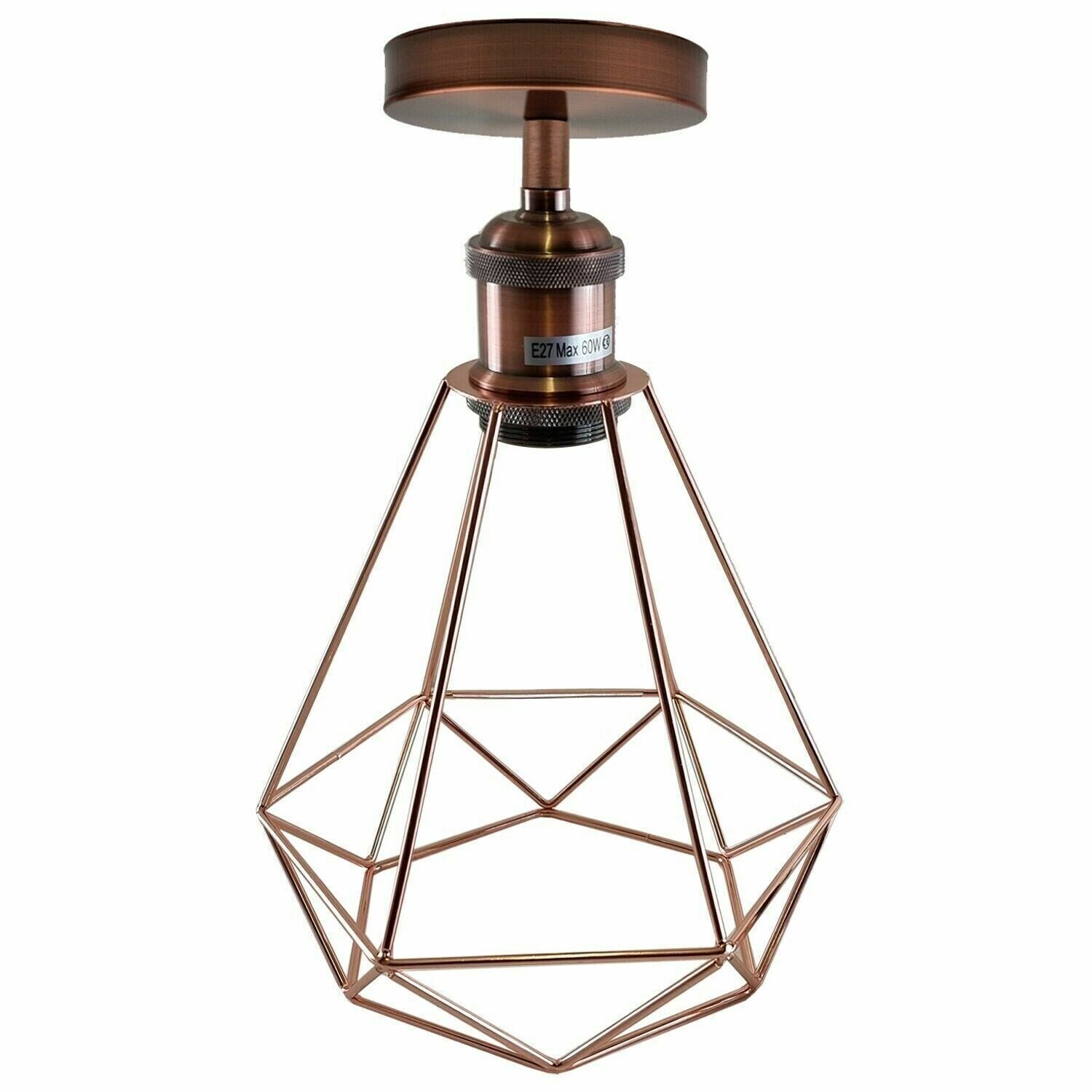 Diamond Wire Cage Flush Mount Lights