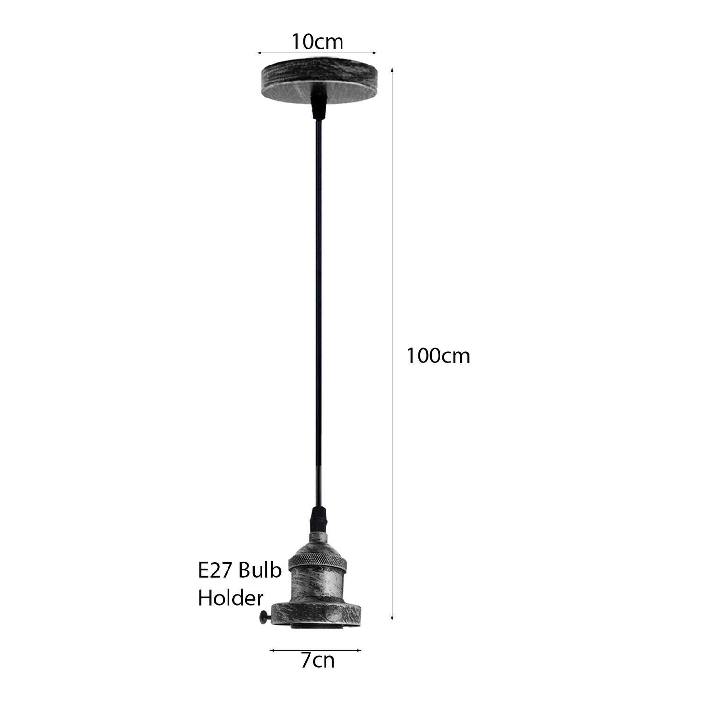Brushed Silver Pendant Light Holder.JPG