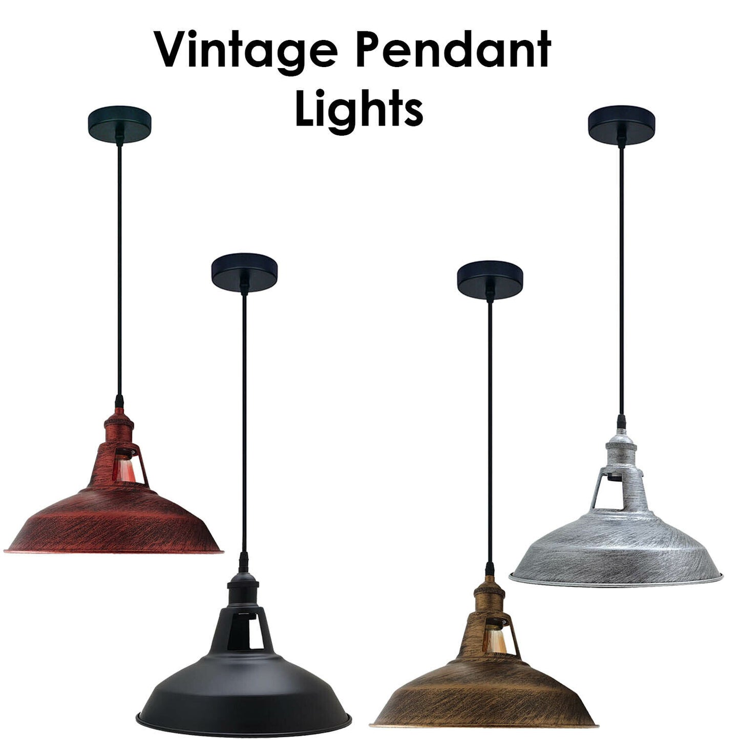 Vintage Metal shade Ceiling hanging Pendant Light