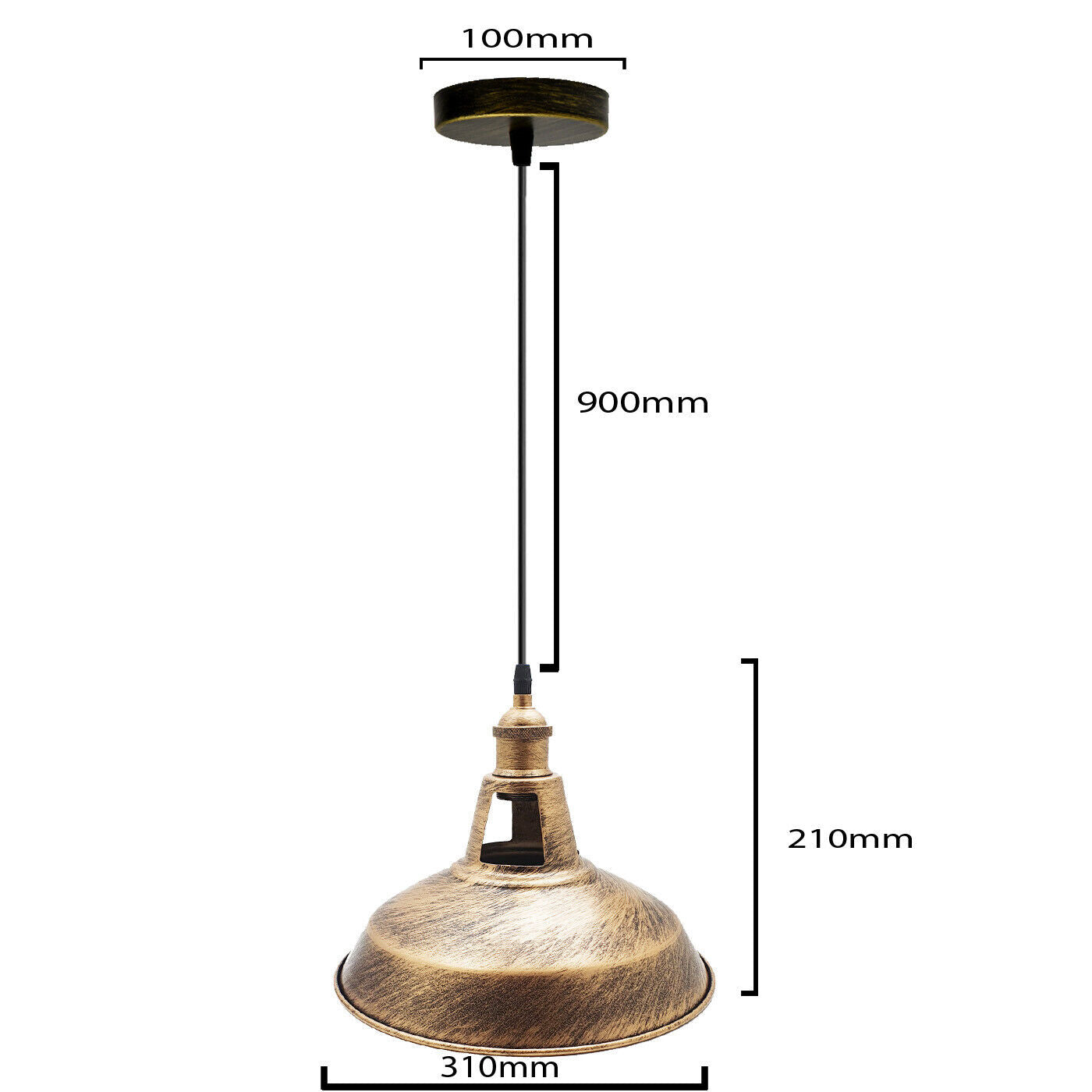 Vintage Metal shade Ceiling hanging Pendant Light