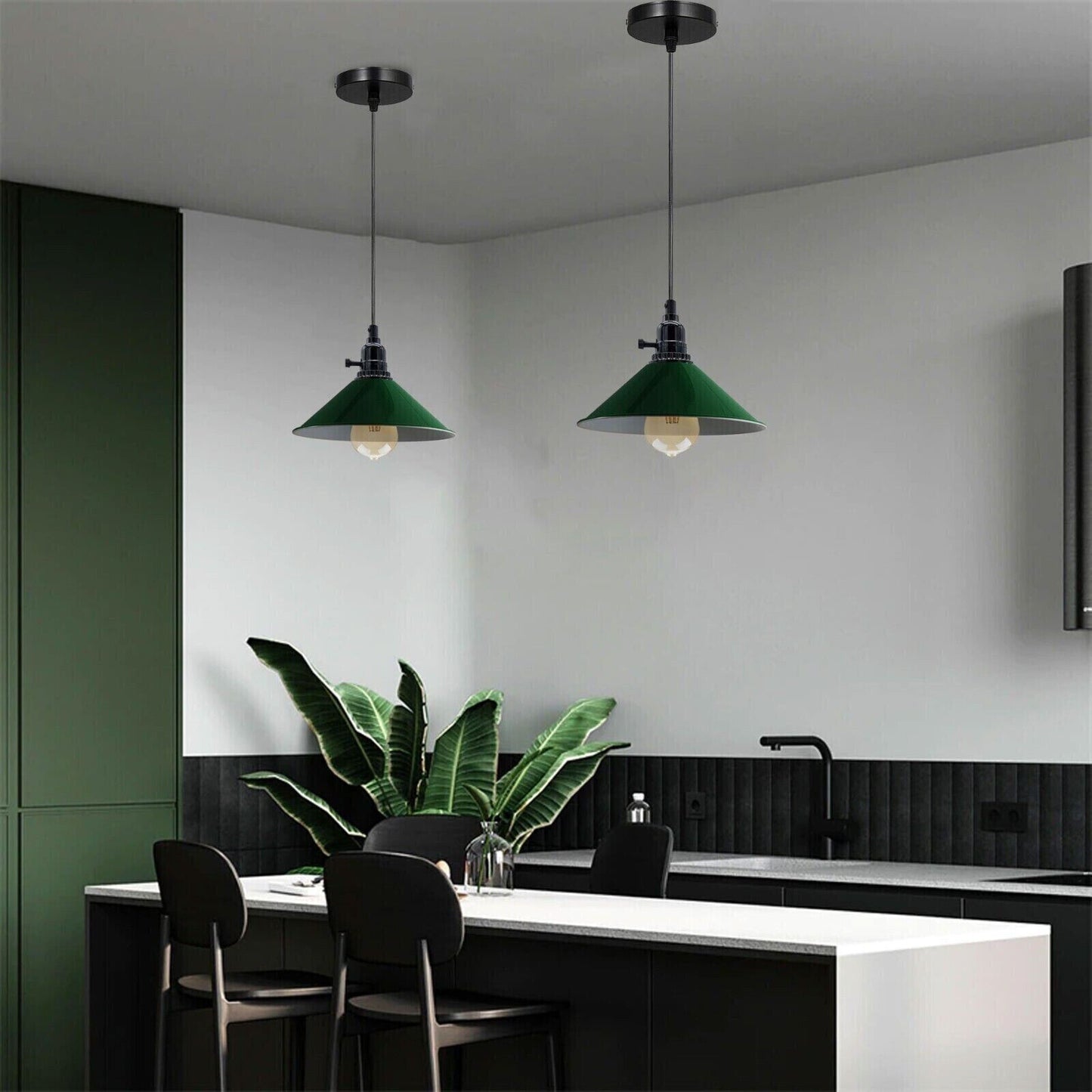 Industrial Black holder Dimmer Switch Hanging Pendant Light
