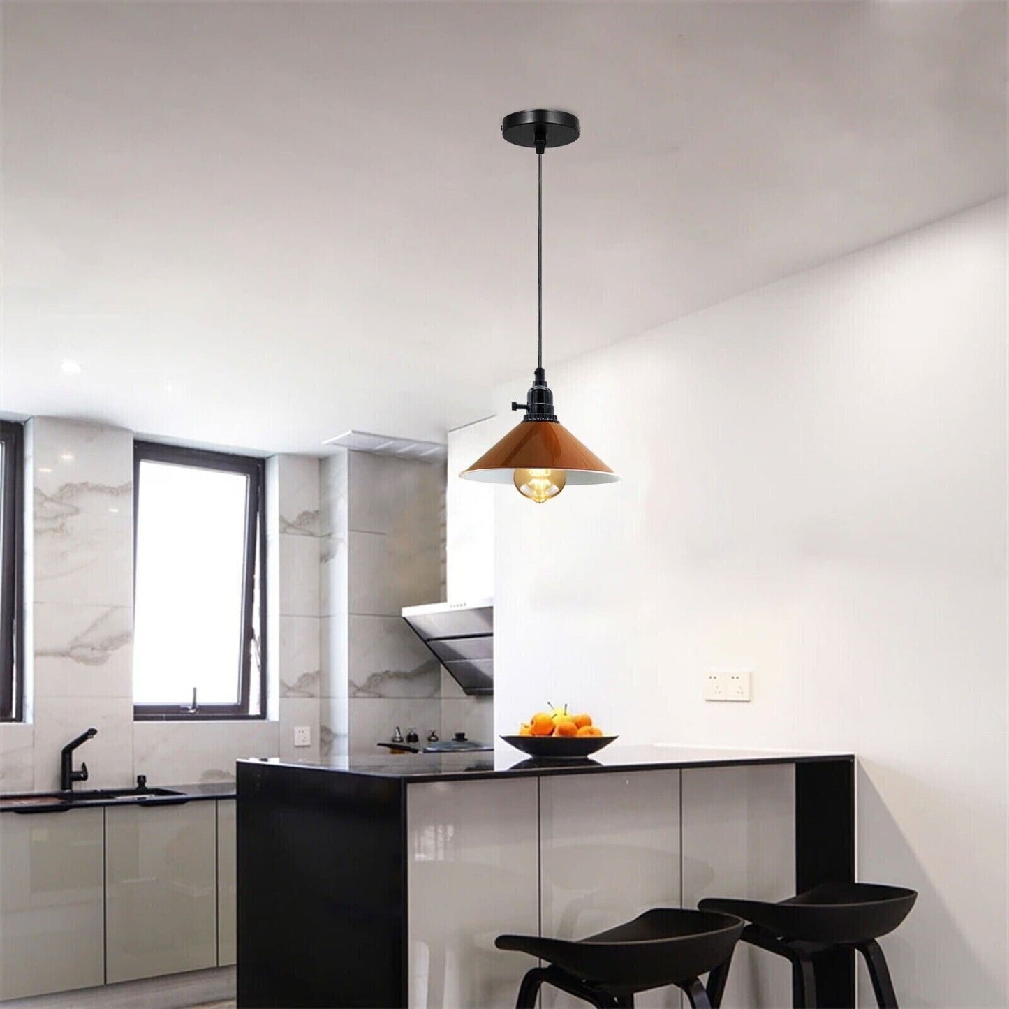 Industrial Black holder Dimmer Switch Hanging Pendant Light