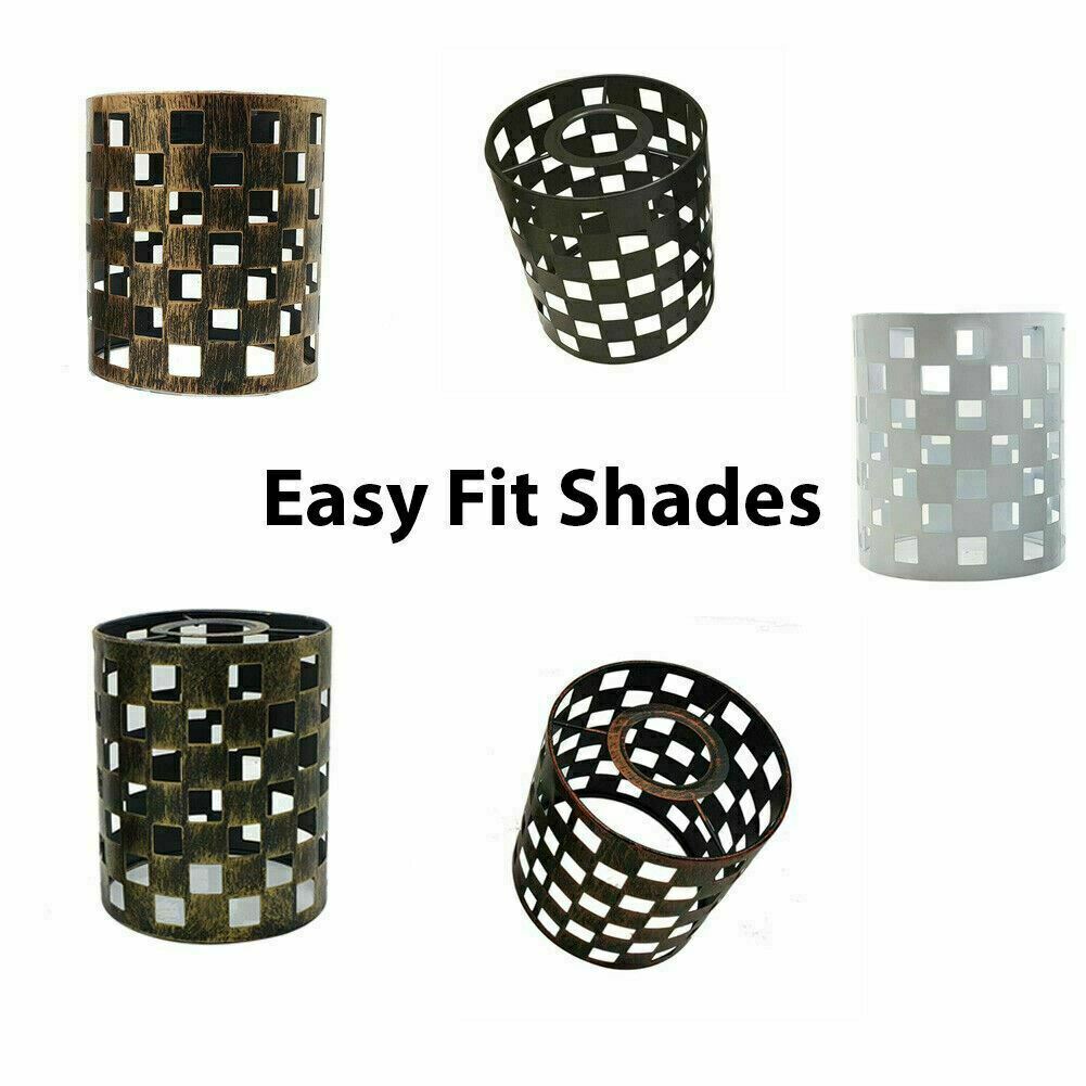 Modern Barrel Cage Square Pattern Lamp Shade