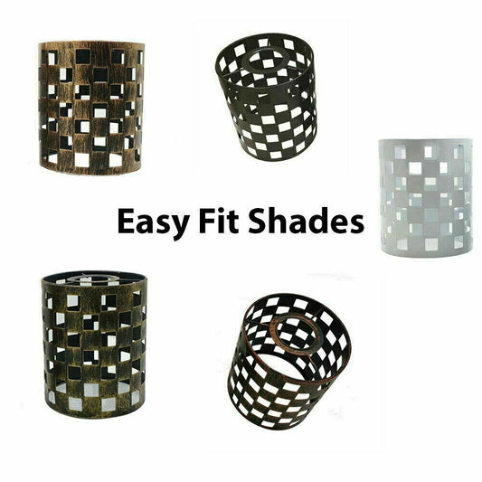 Modern Barrel Cage Square Pattern Lamp Shade