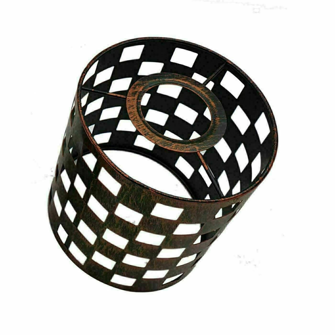 Modern Barrel Cage Square Pattern Lamp Shade