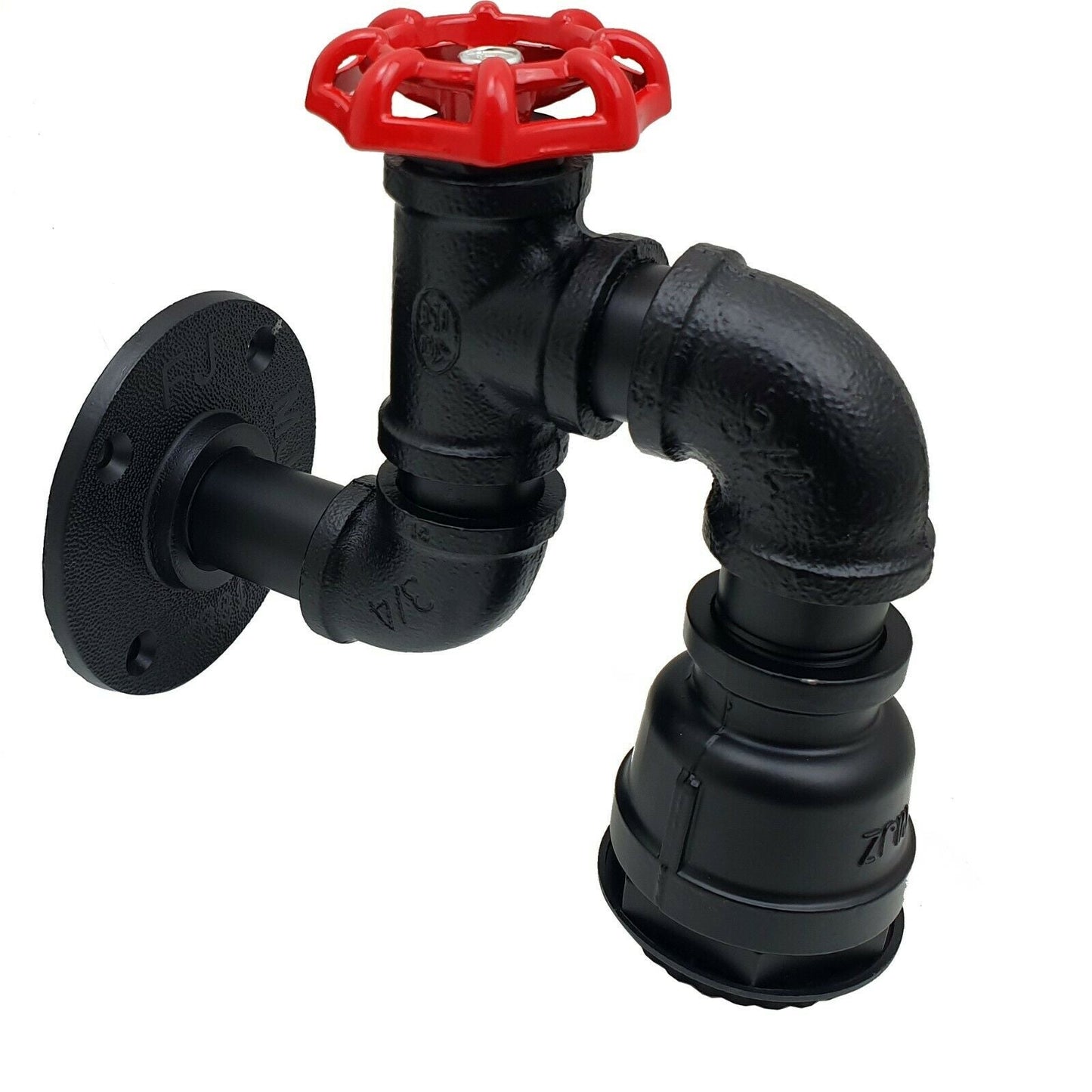 Modern Water-Pipe Wall Sconce Lamp in Black