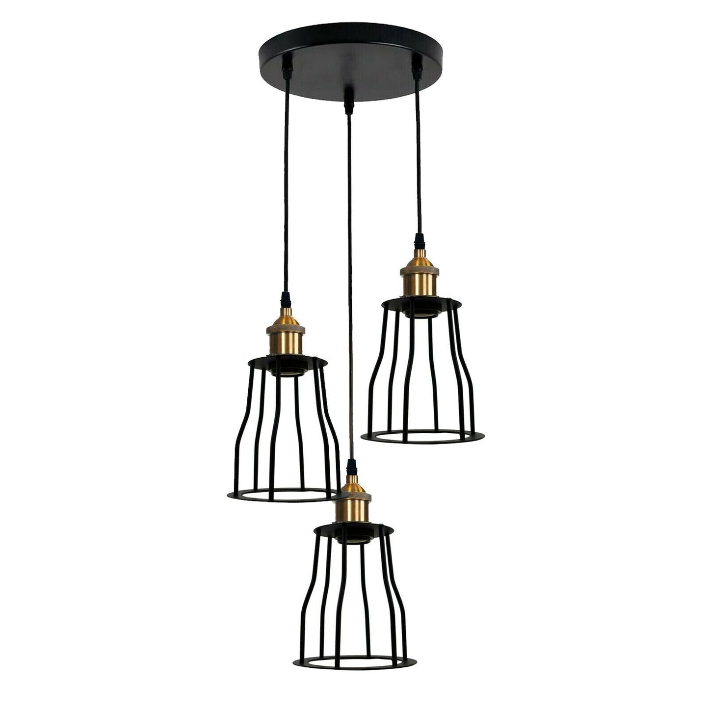 Modern 3-Wire Cage Ceiling Pendant Light
