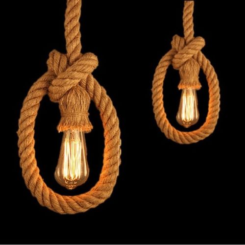 Industrial Twisted Rope Pendant Light holder