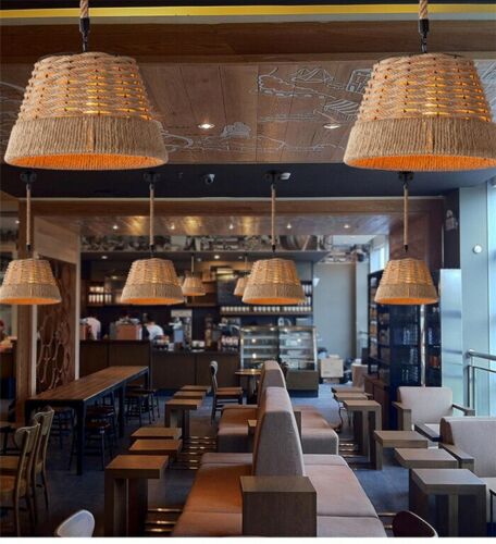 Hemp Rope Pendant light for restaurant.JPG
