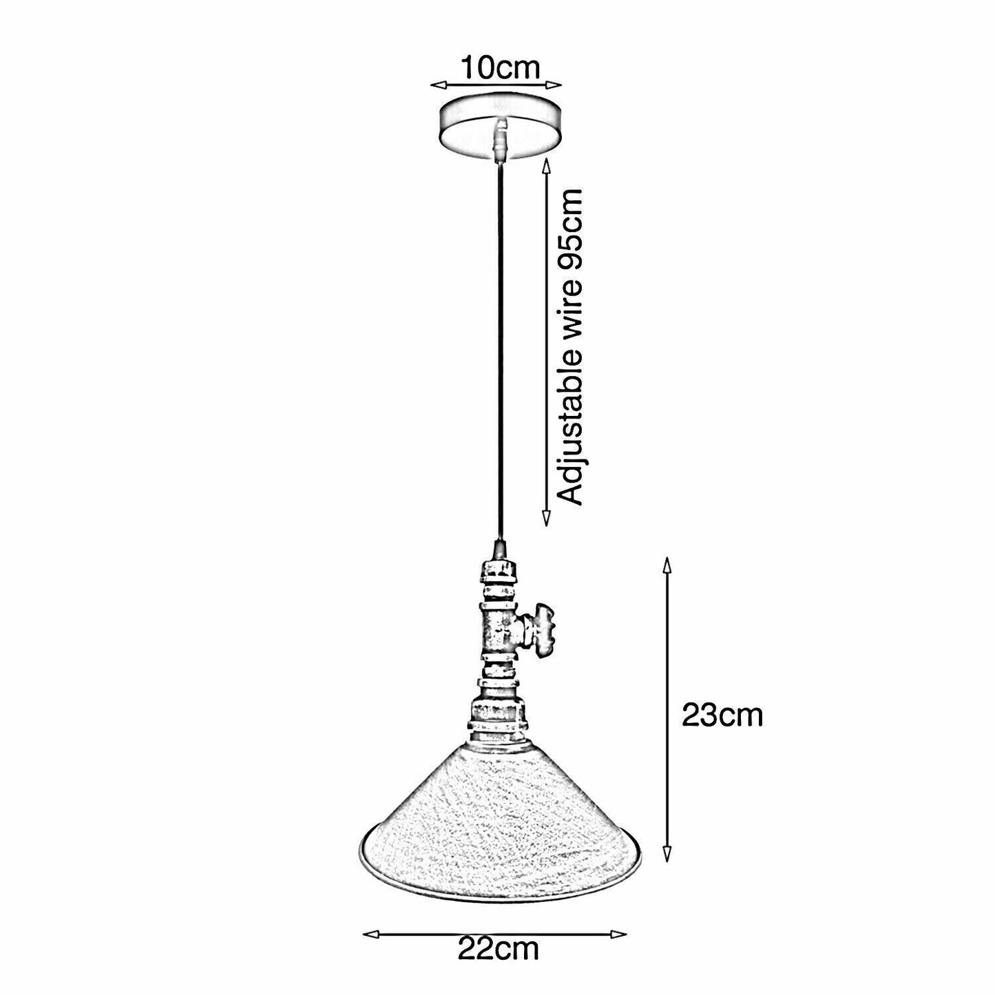Industrial retro Steampunk Water Pipe Pendant Light