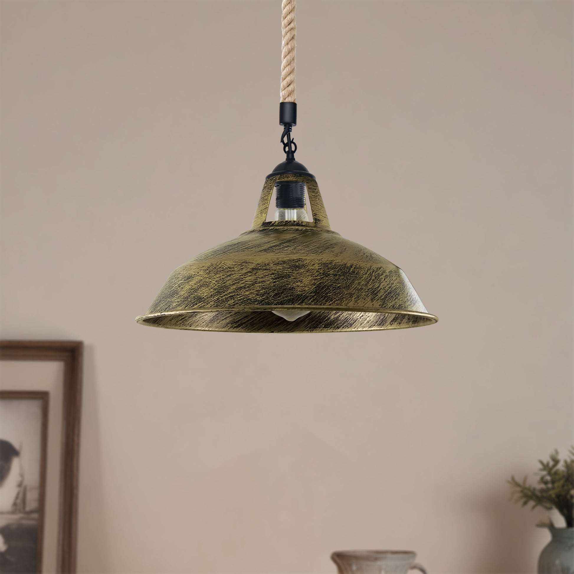 Rope pendant light