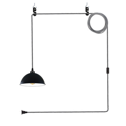 Fabric Cable Ceiling Dome Shade Pendant light 