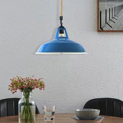 Hemp Rope pendant Blue - Application image