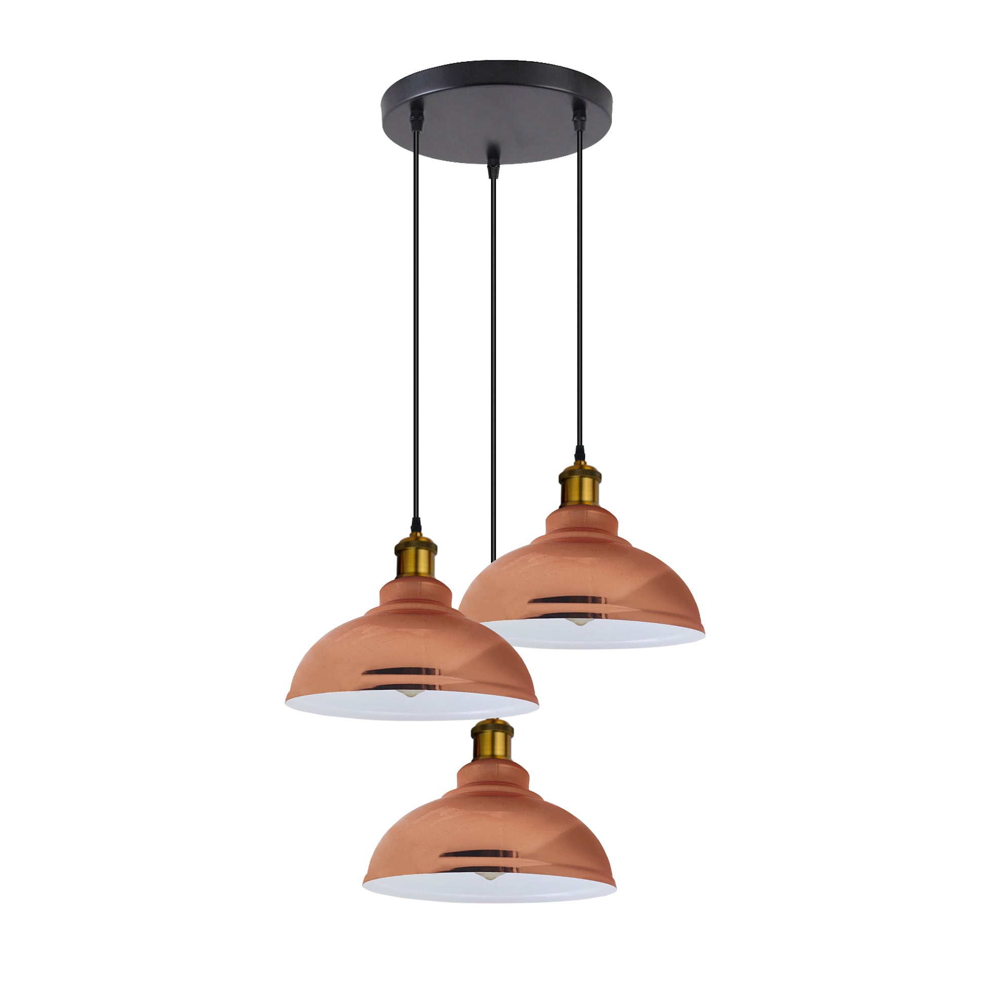 Industrial Vintage Loft Bar 3 Way Hanging Curvy Pendant Light