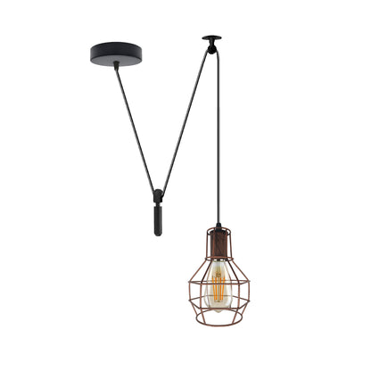 Vintage Industrial Metal Spider Pendant Light